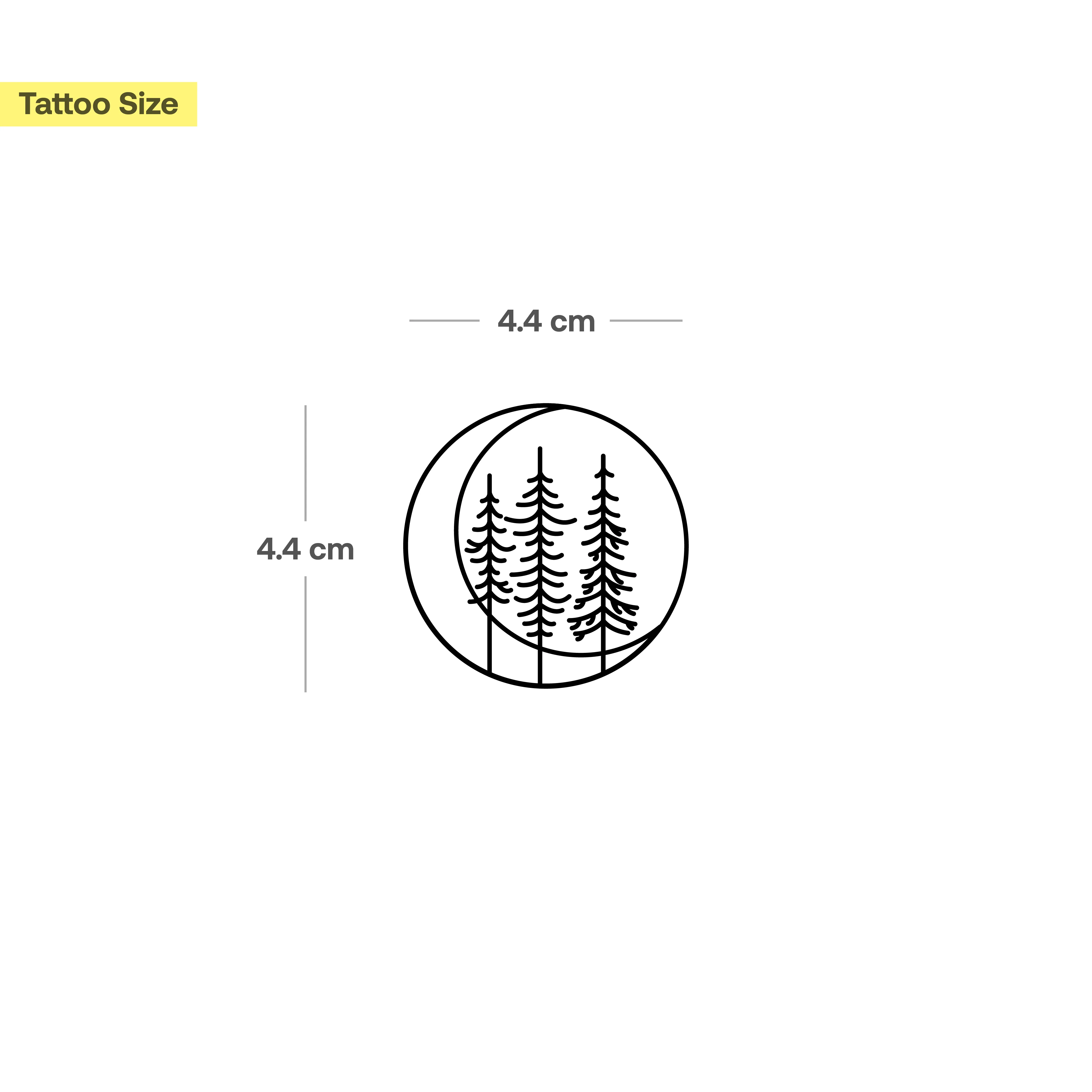 lune et arbres - Image 3