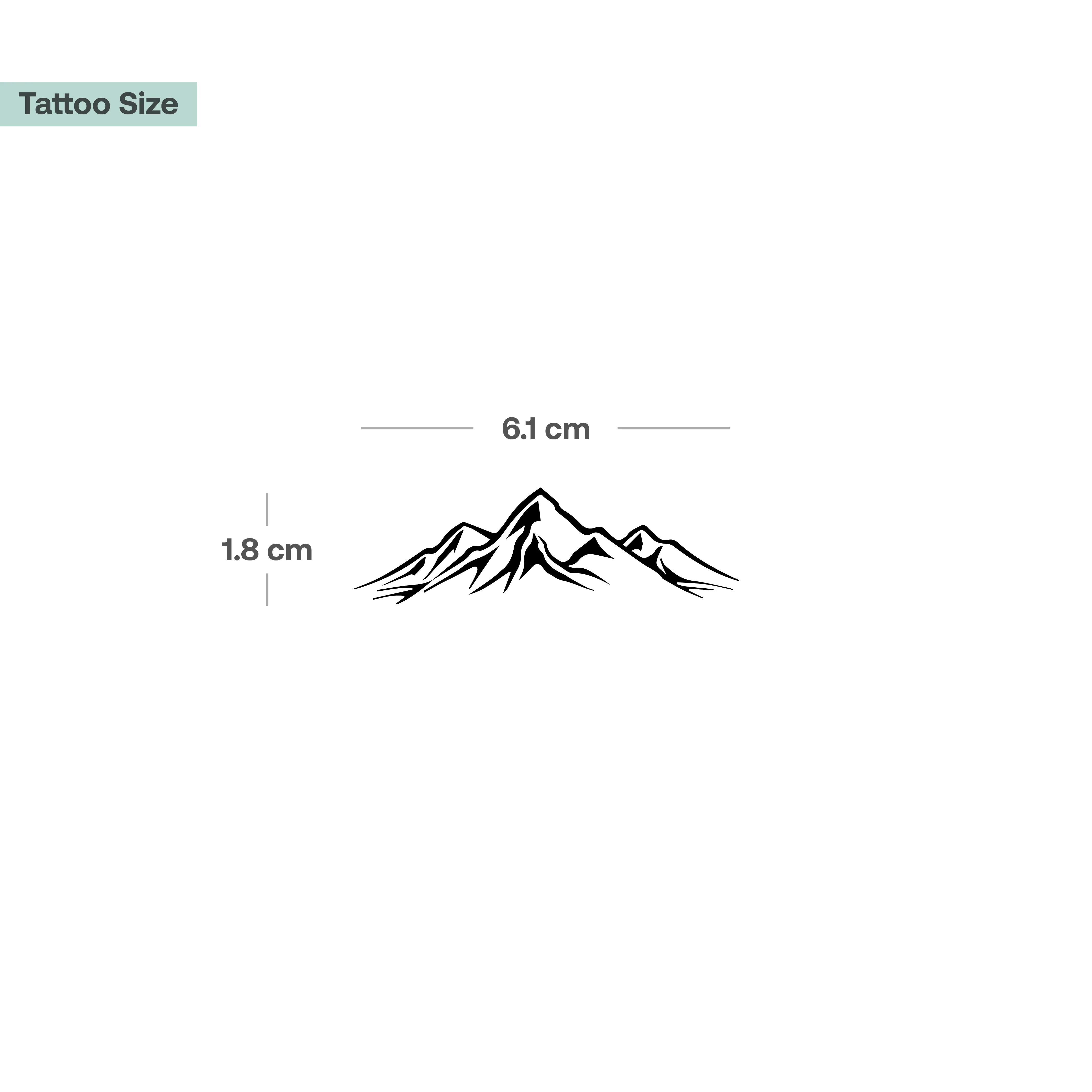 Tatouage de montagnes enneigées - Image 3