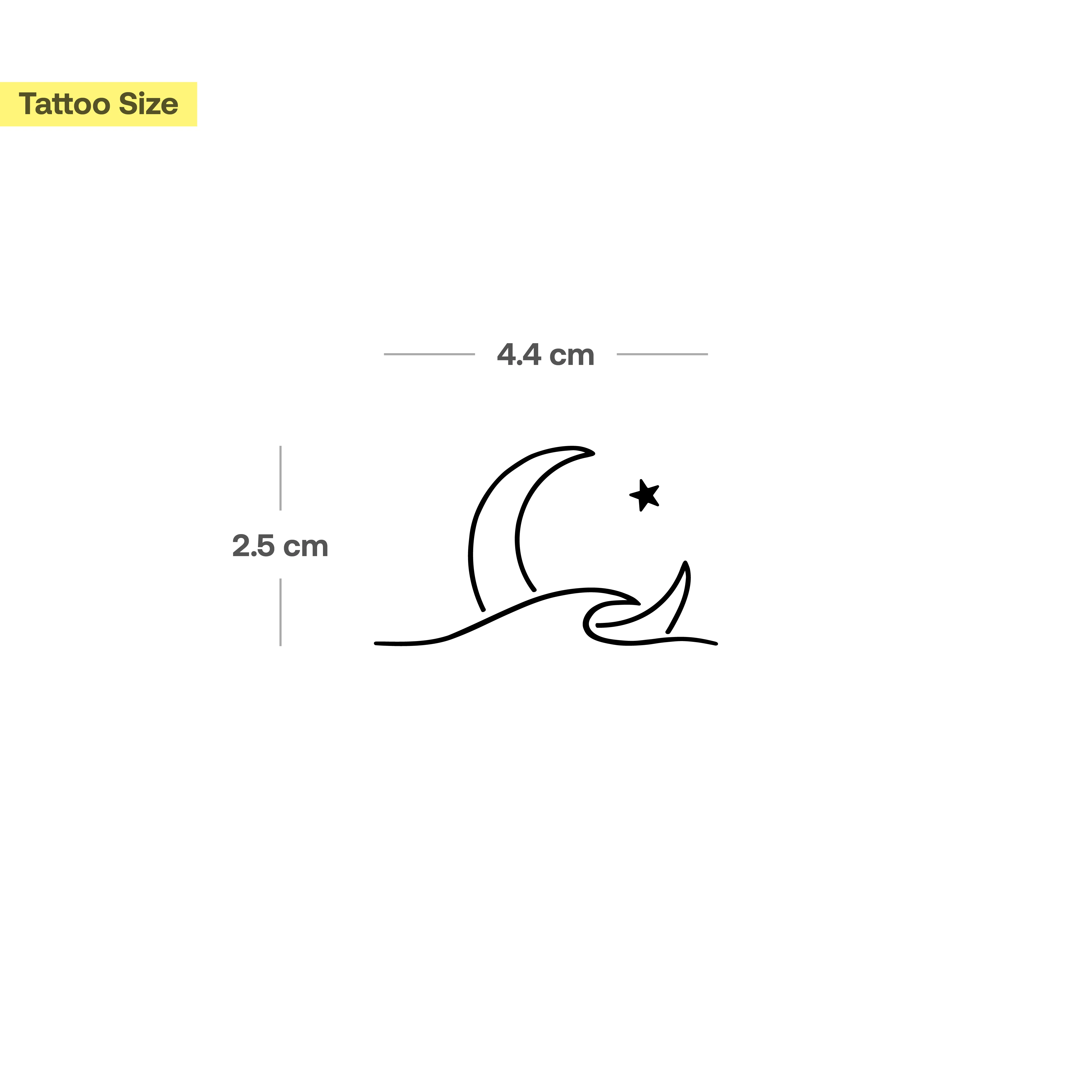 Tatouage Lune et Vague - Image 3