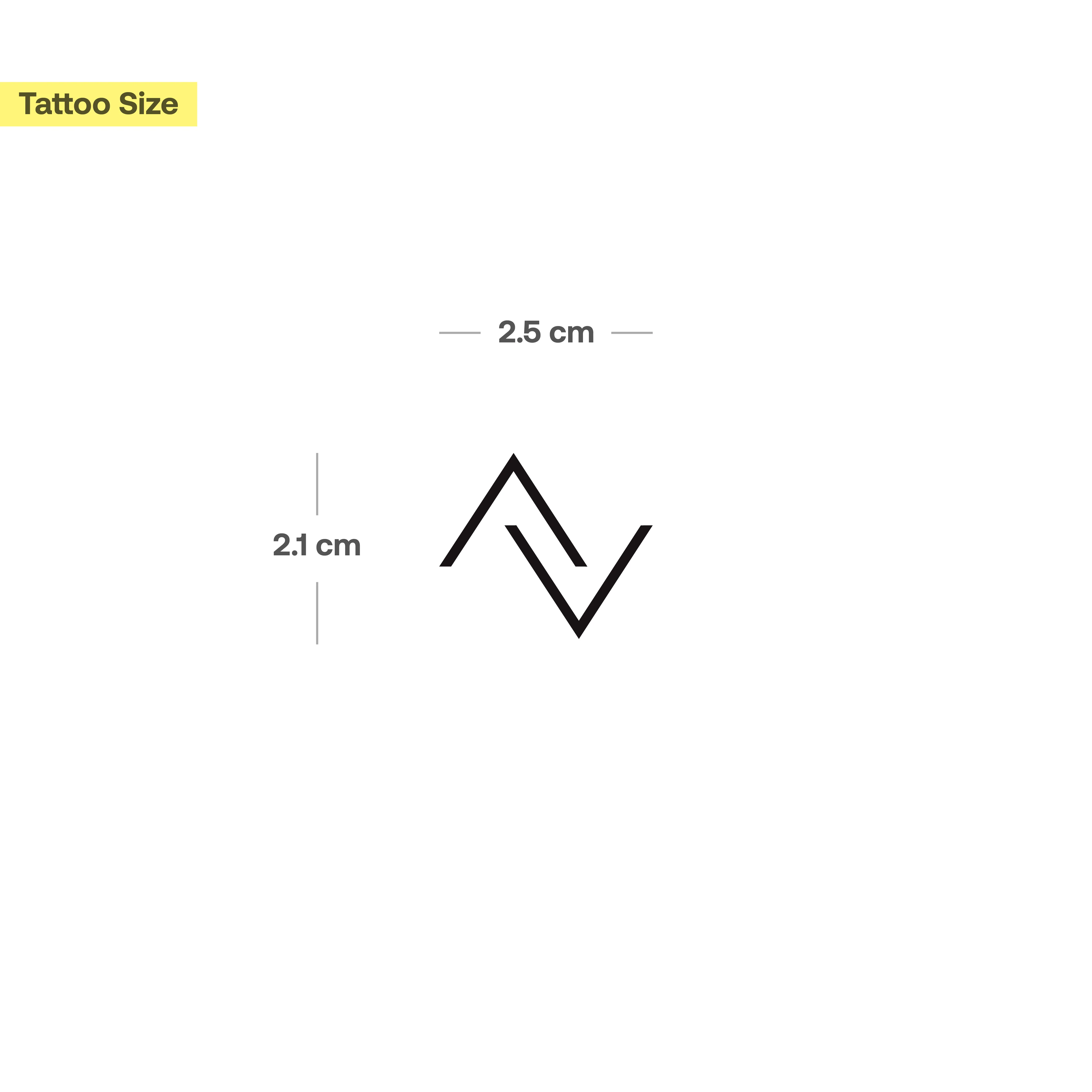 Tatouage triangles ouverts - Image 3