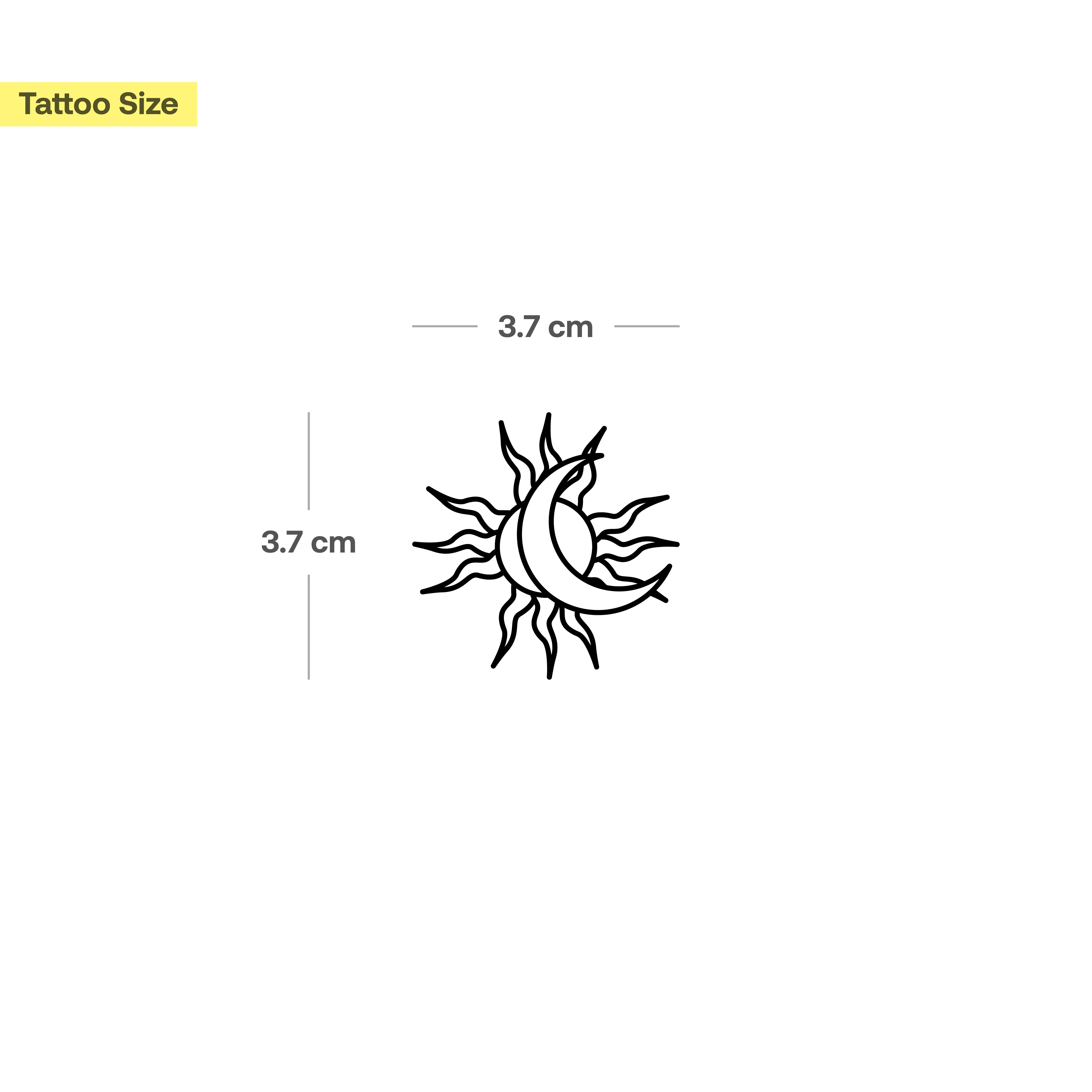Tatouage soleil et lune à l'ancienne - Image 3
