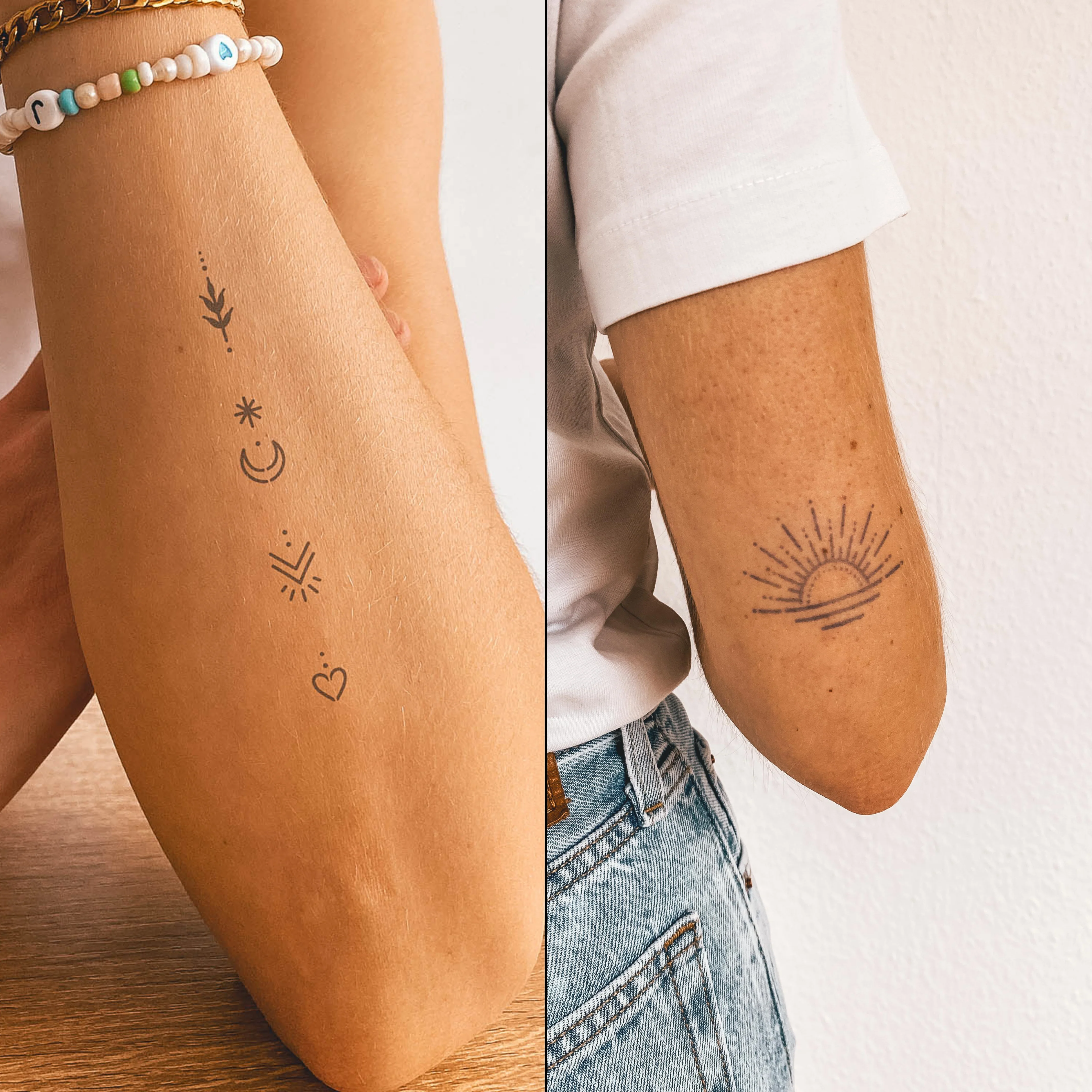 Tatouage d'ornements - lot de deux