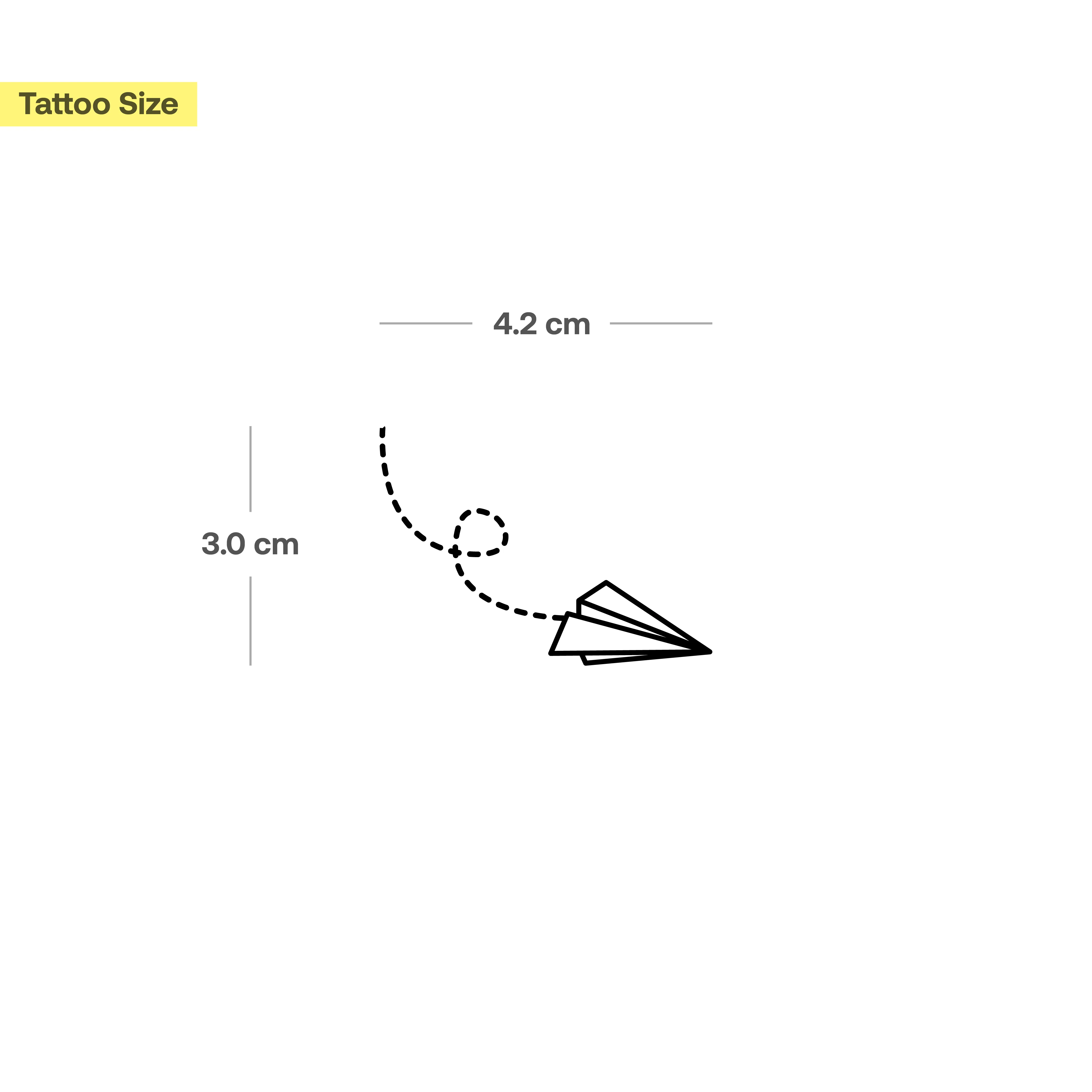 Tatouage d'avion en papier - Image 3
