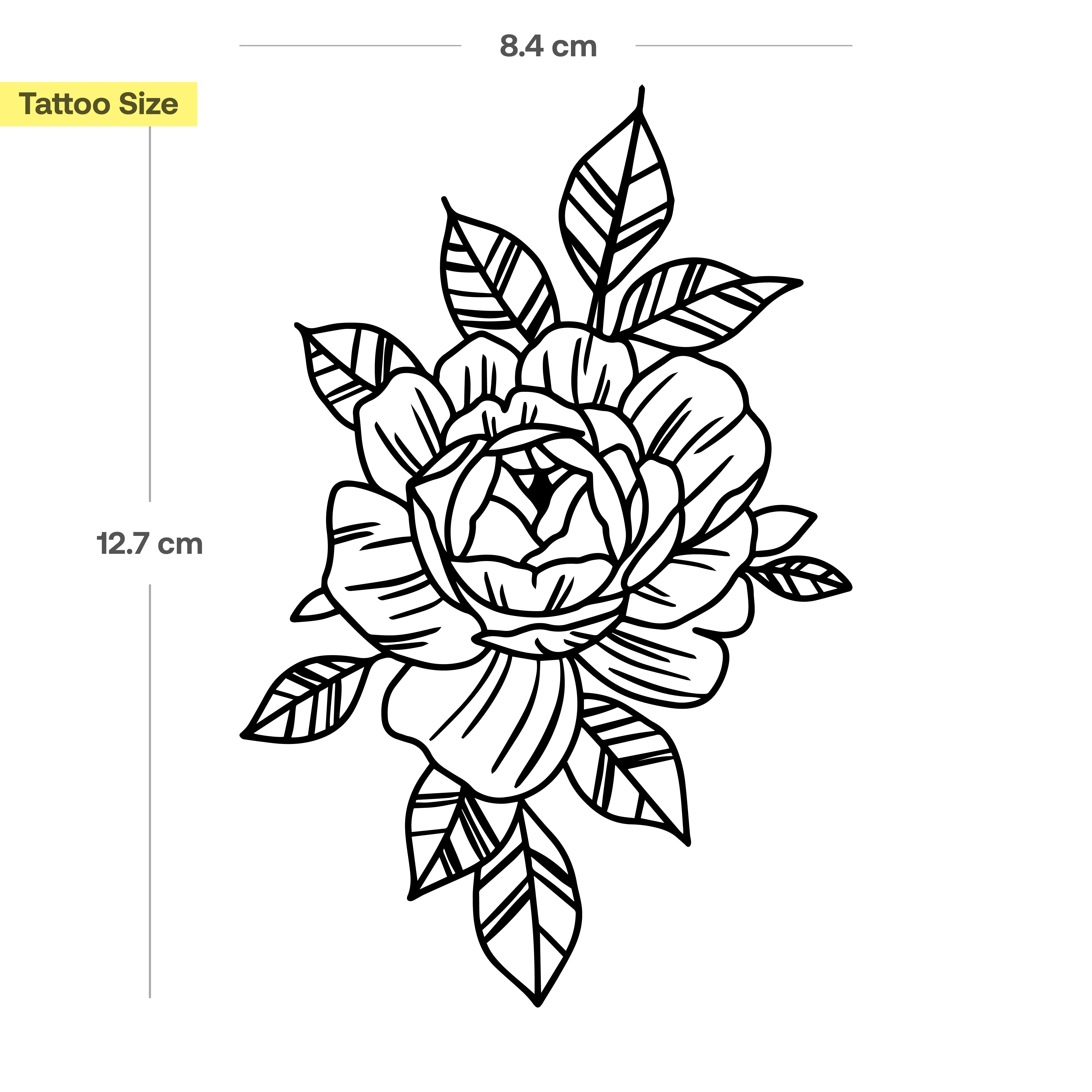 Tatouage de pétales de rose - Image 3