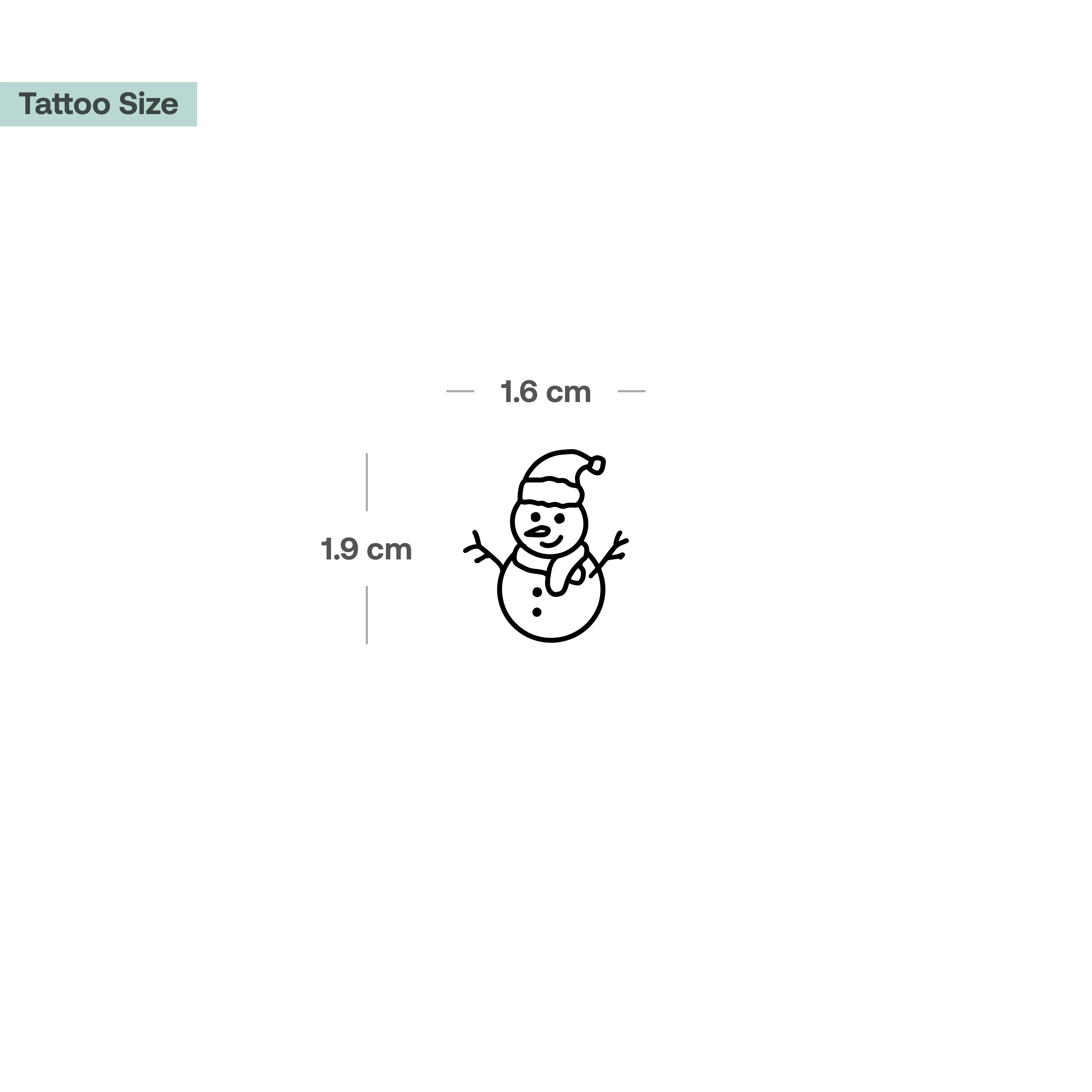 Tatouage de petit bonhomme de neige - Image 3