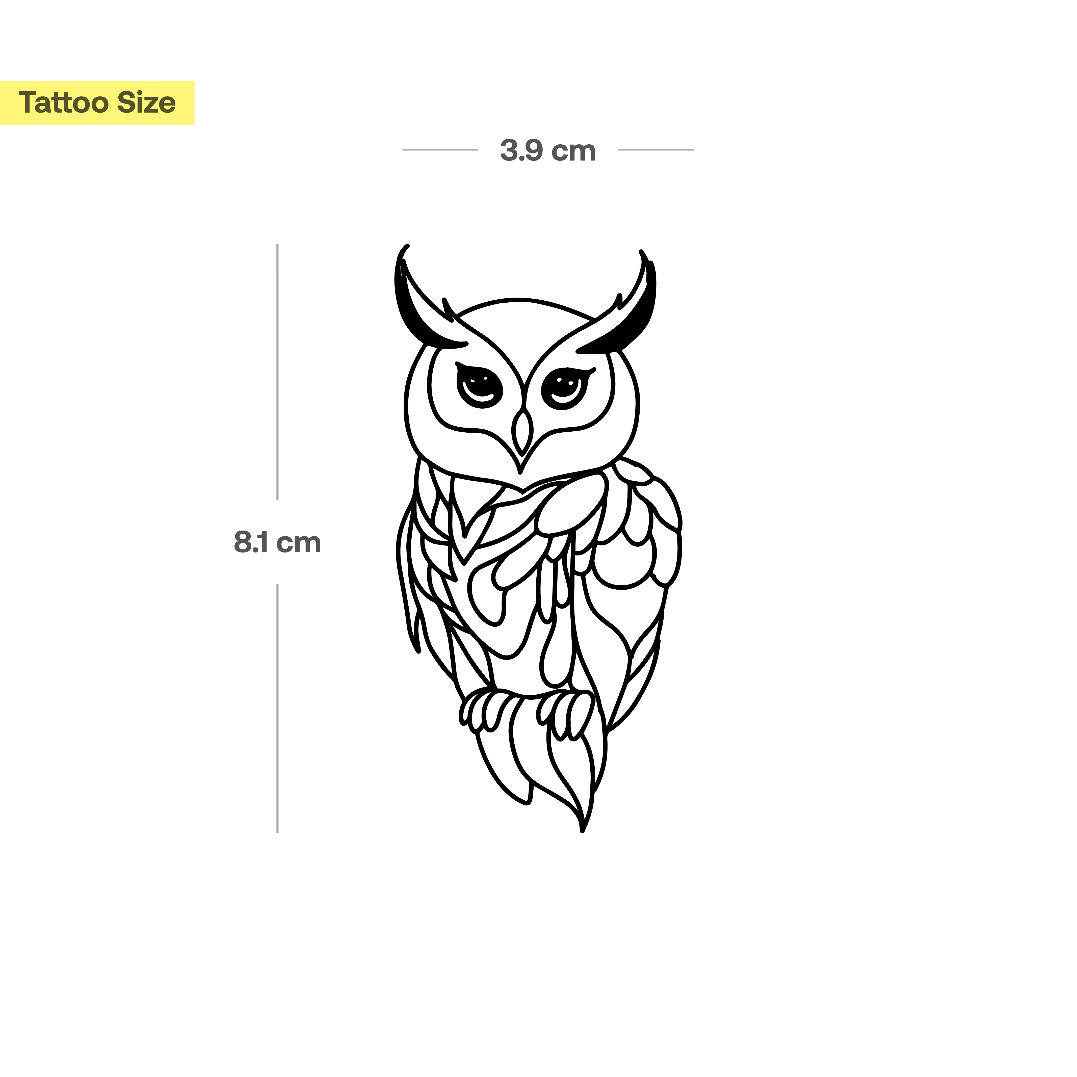 Tatouage de petit hibou - Image 3