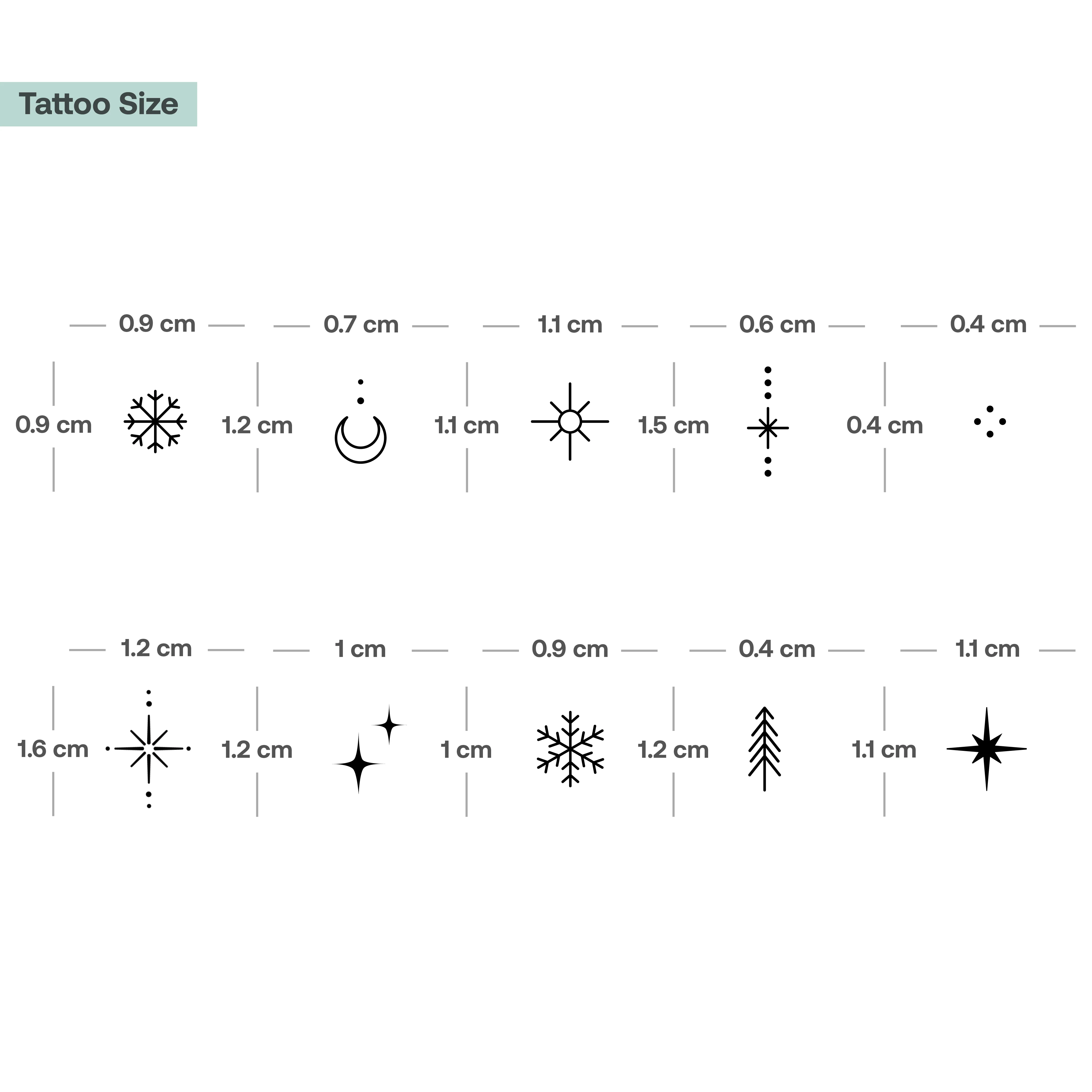 Tatouages de petits ornements d'hiver sur les doigts - Image 3