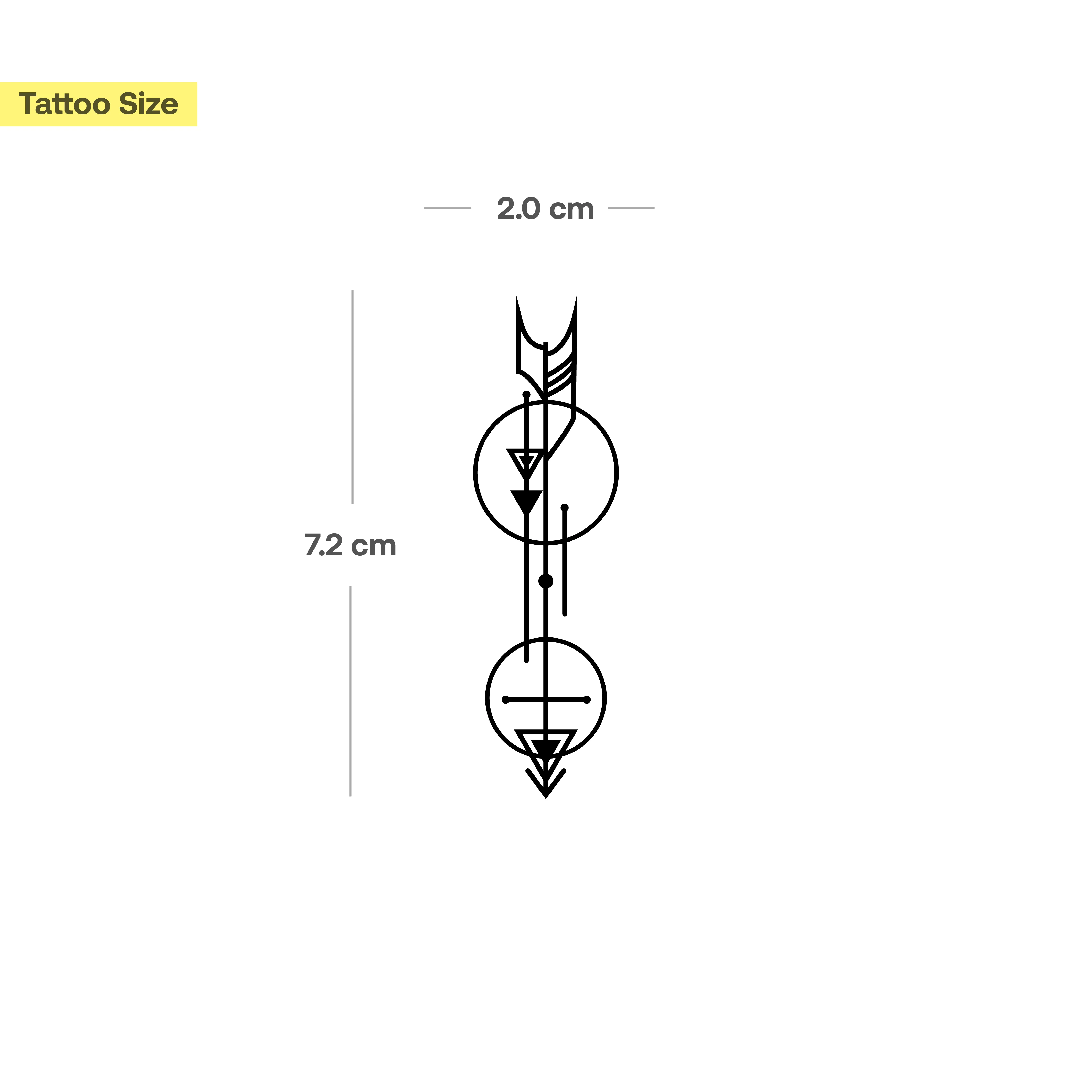 Tatouage flèches et cercles - Image 4