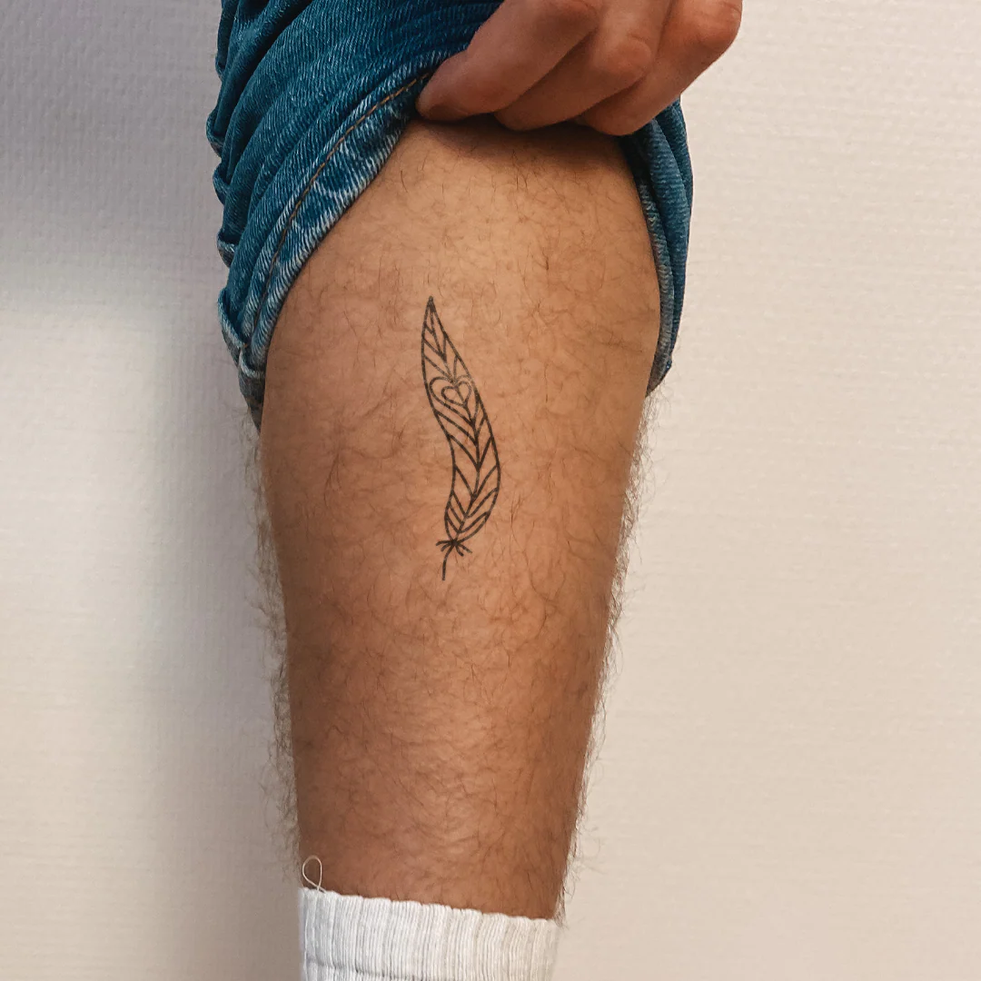 Plume avec cœur