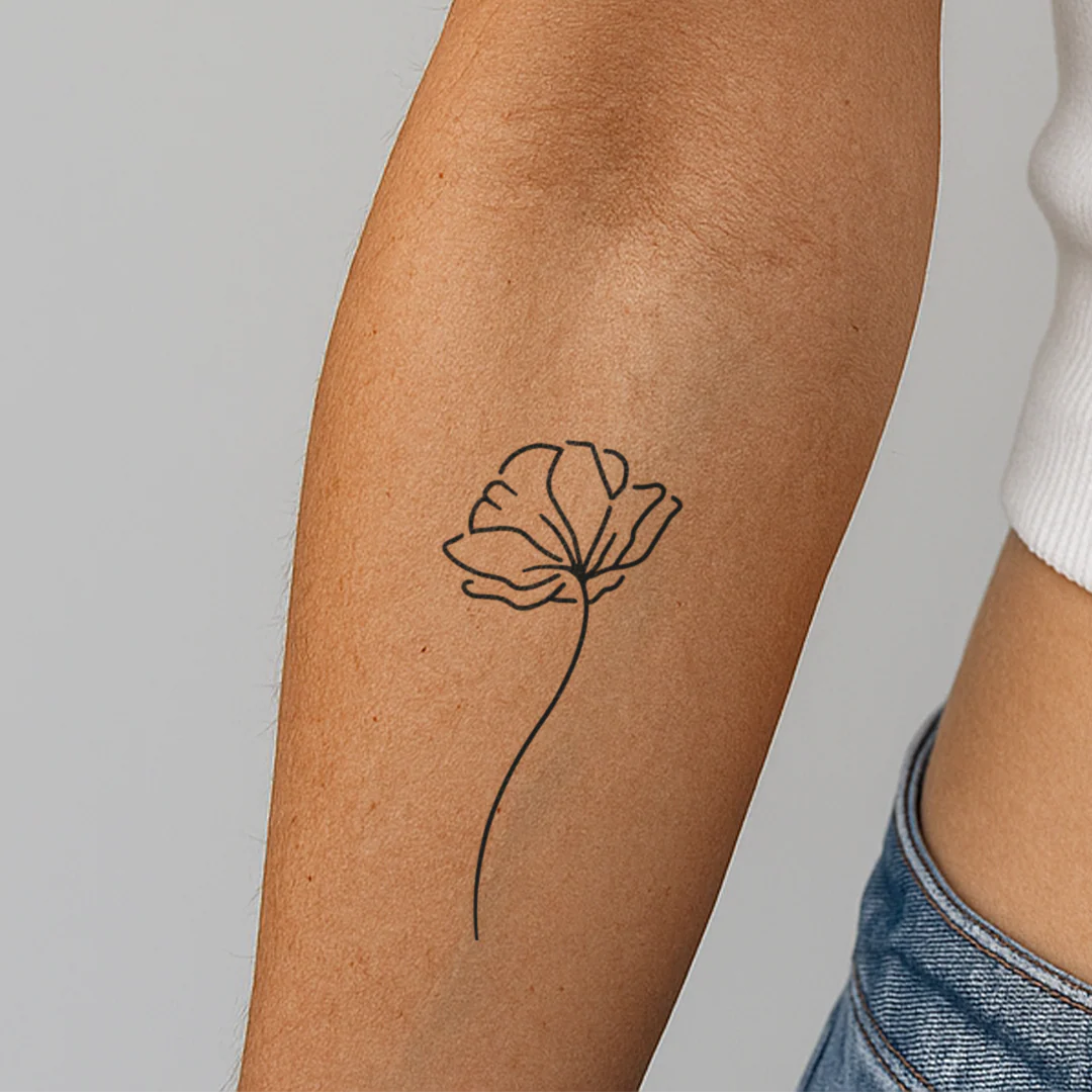 Tatouage De Coquelicot - Image 2