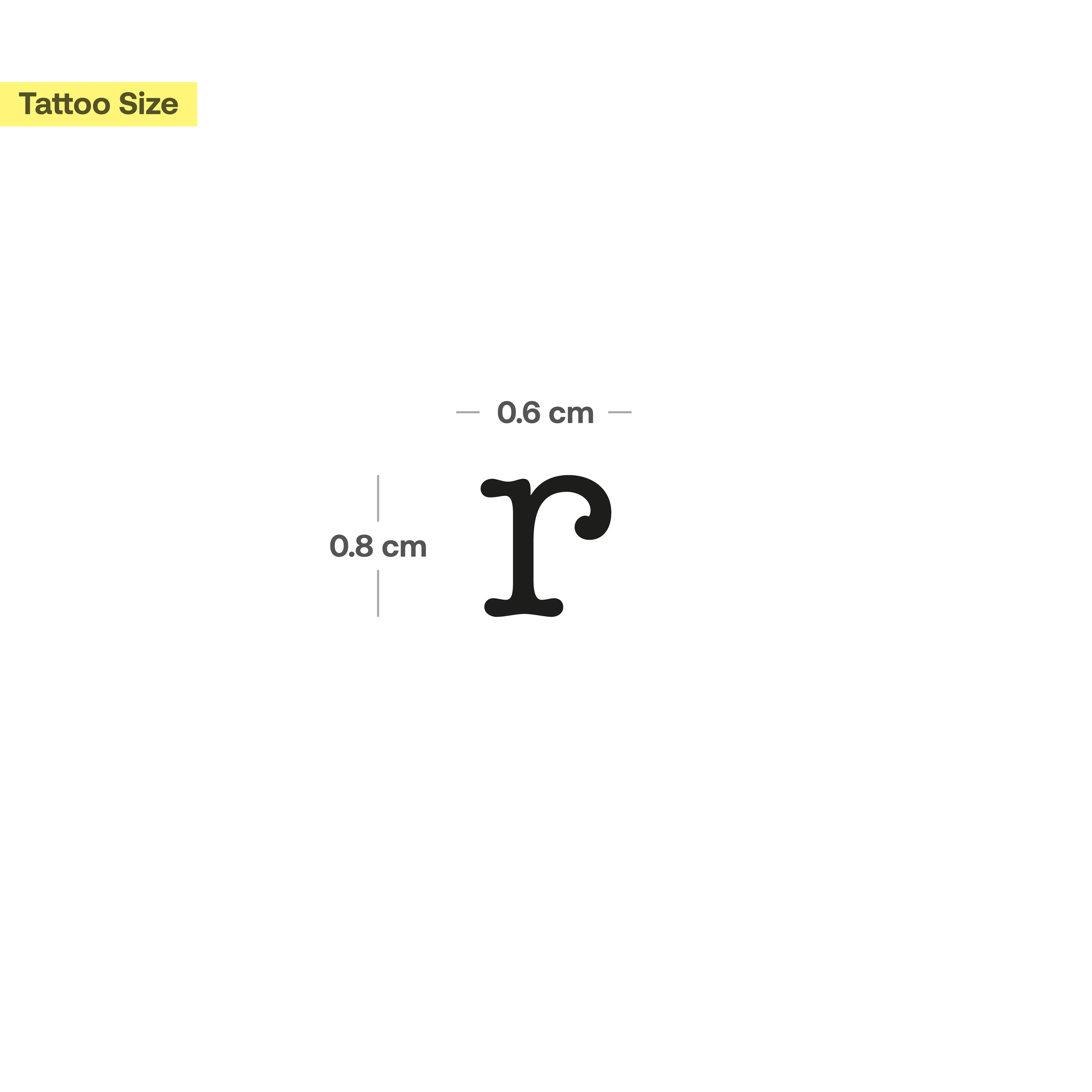 r - tatouage minuscule