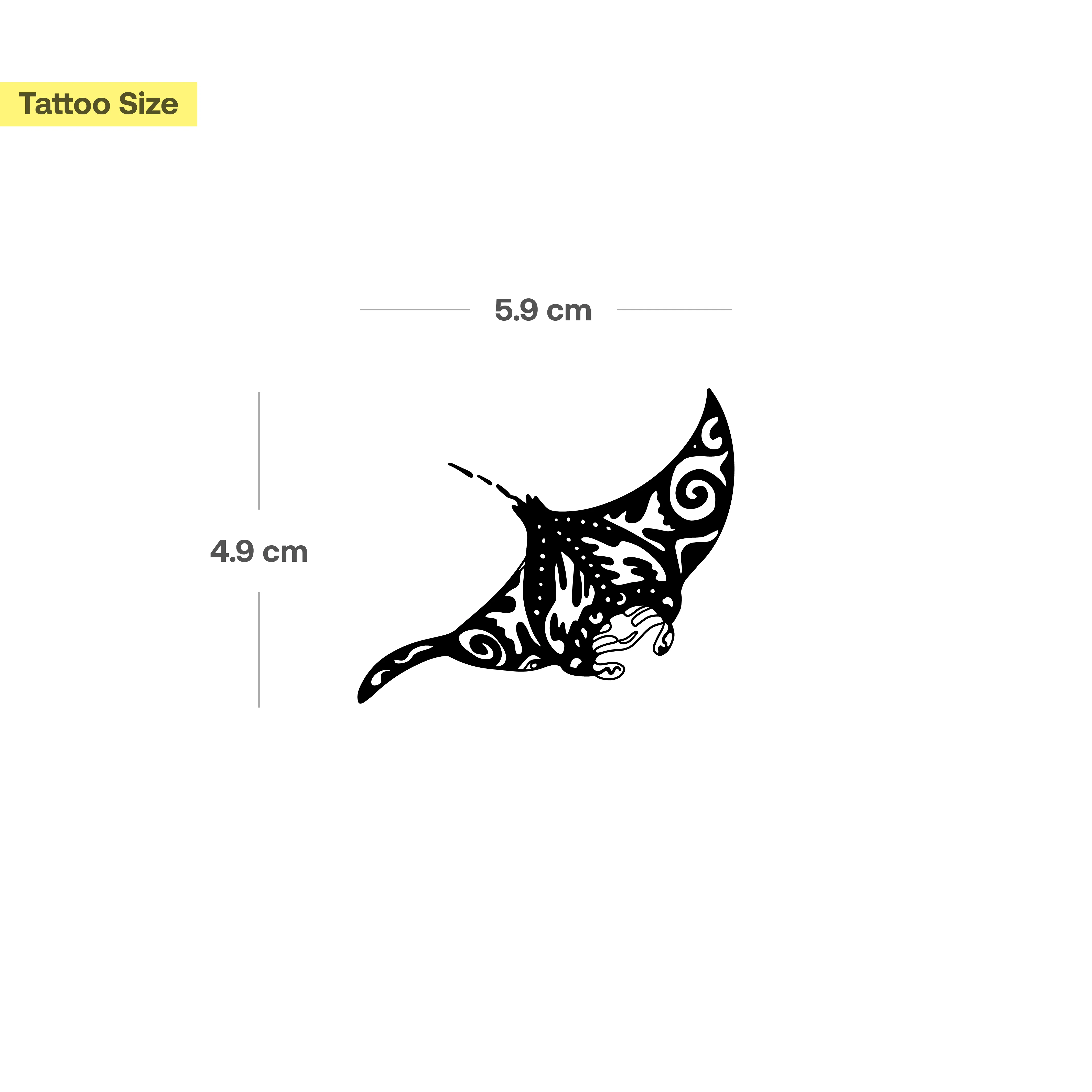 Tatouage de raie du diable maori - Image 3