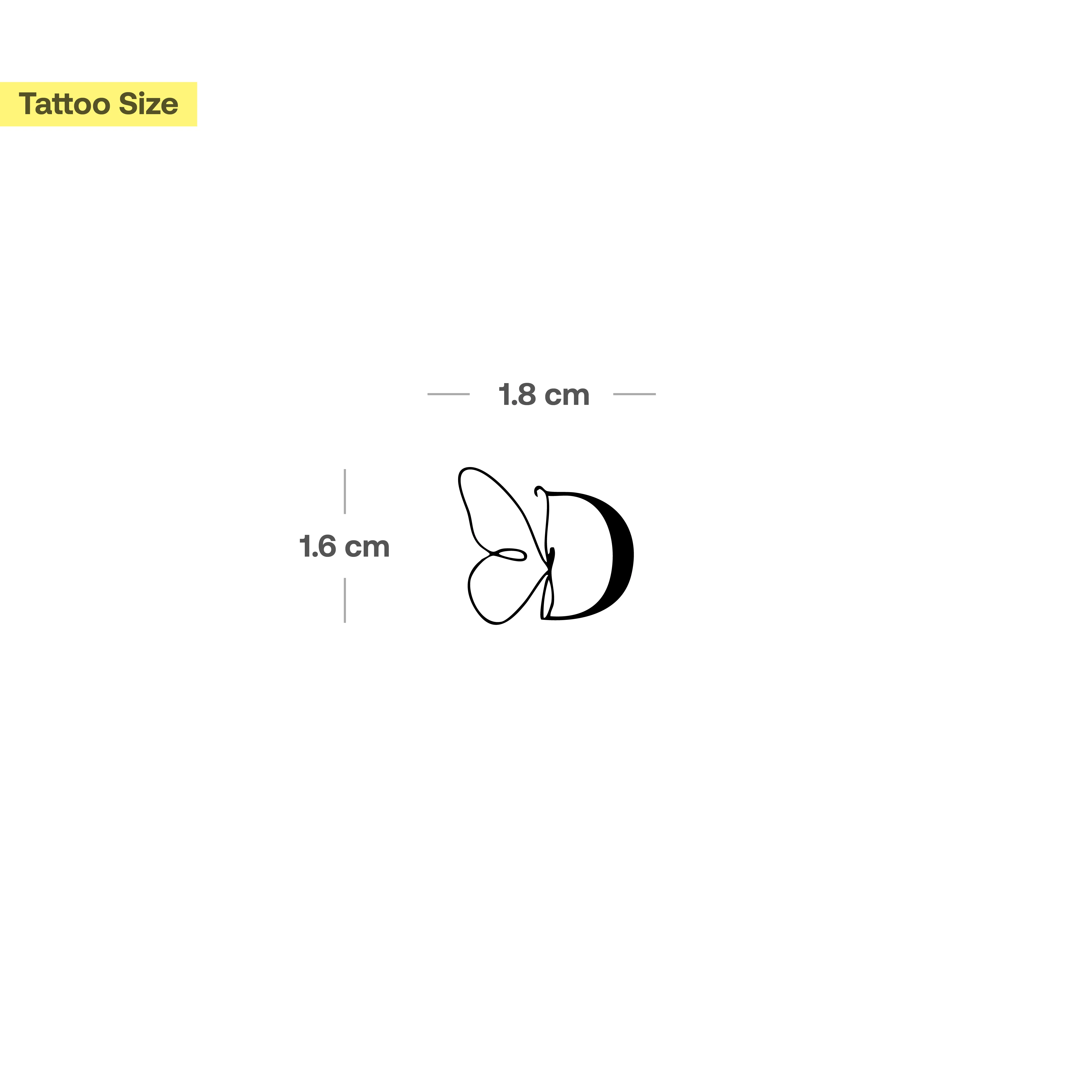 Tatouage papillon avec initiales (A-Z) - Image 12