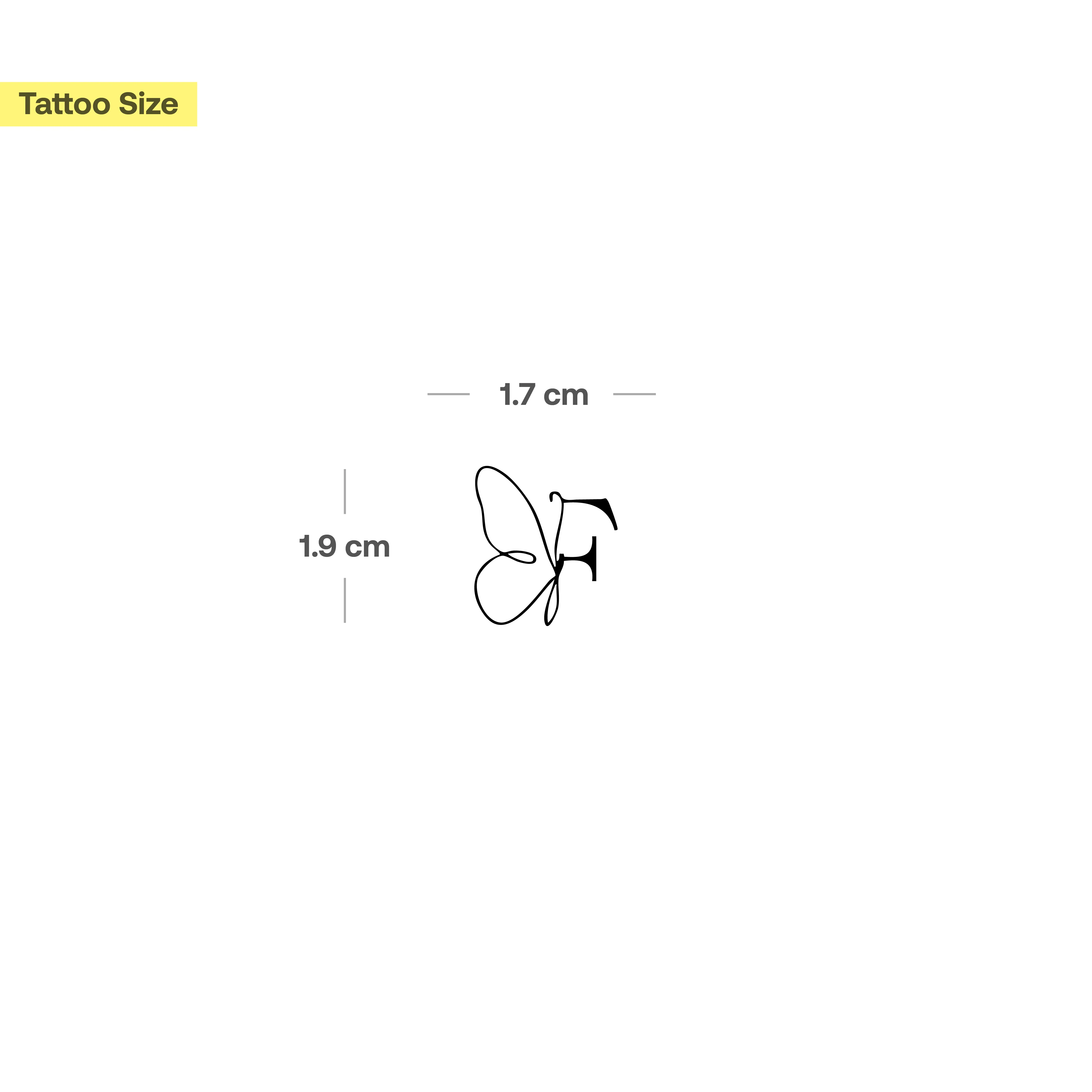 Tatouage papillon avec initiales (A-Z) - Image 18