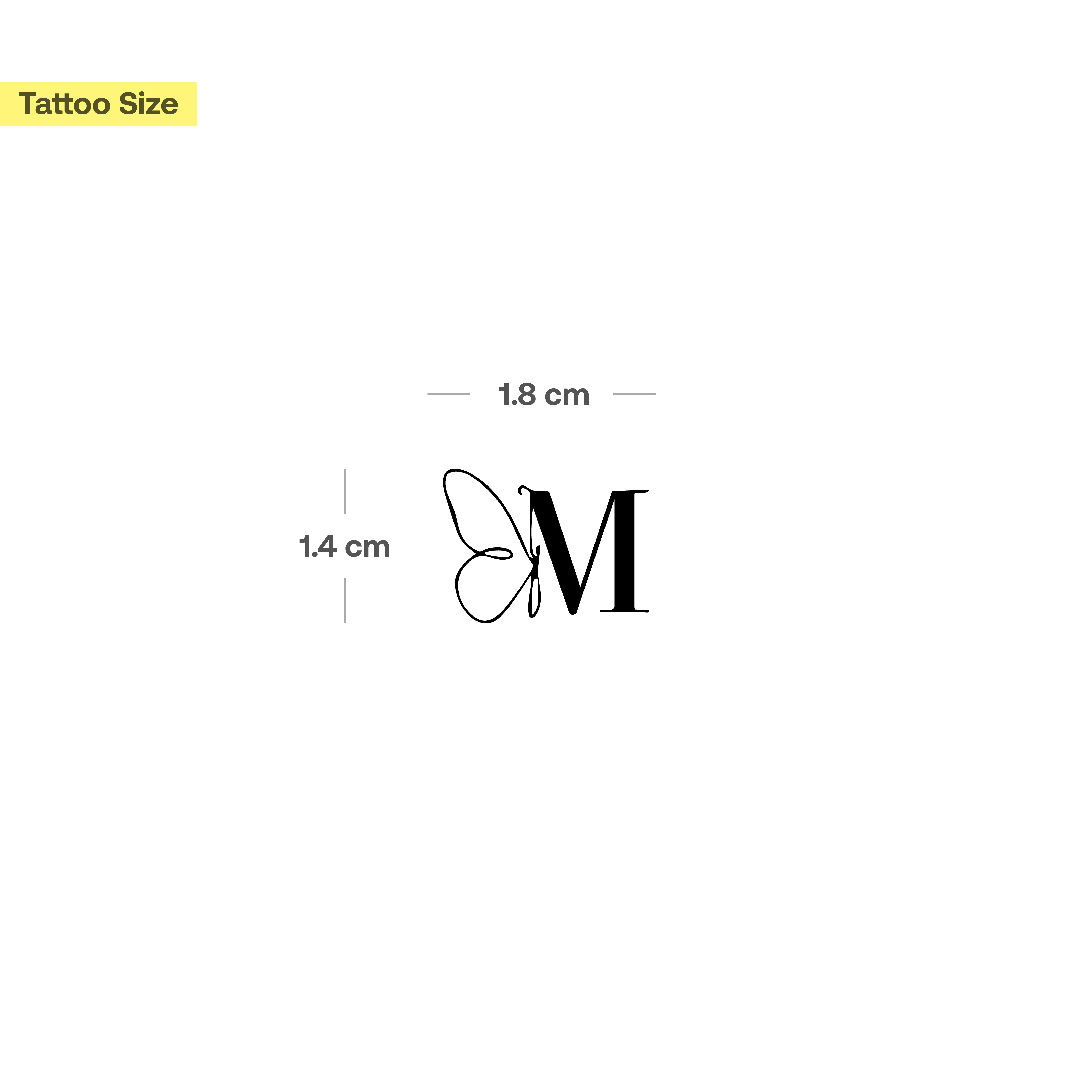 Tatouage papillon avec initiales (A-Z) - Image 39