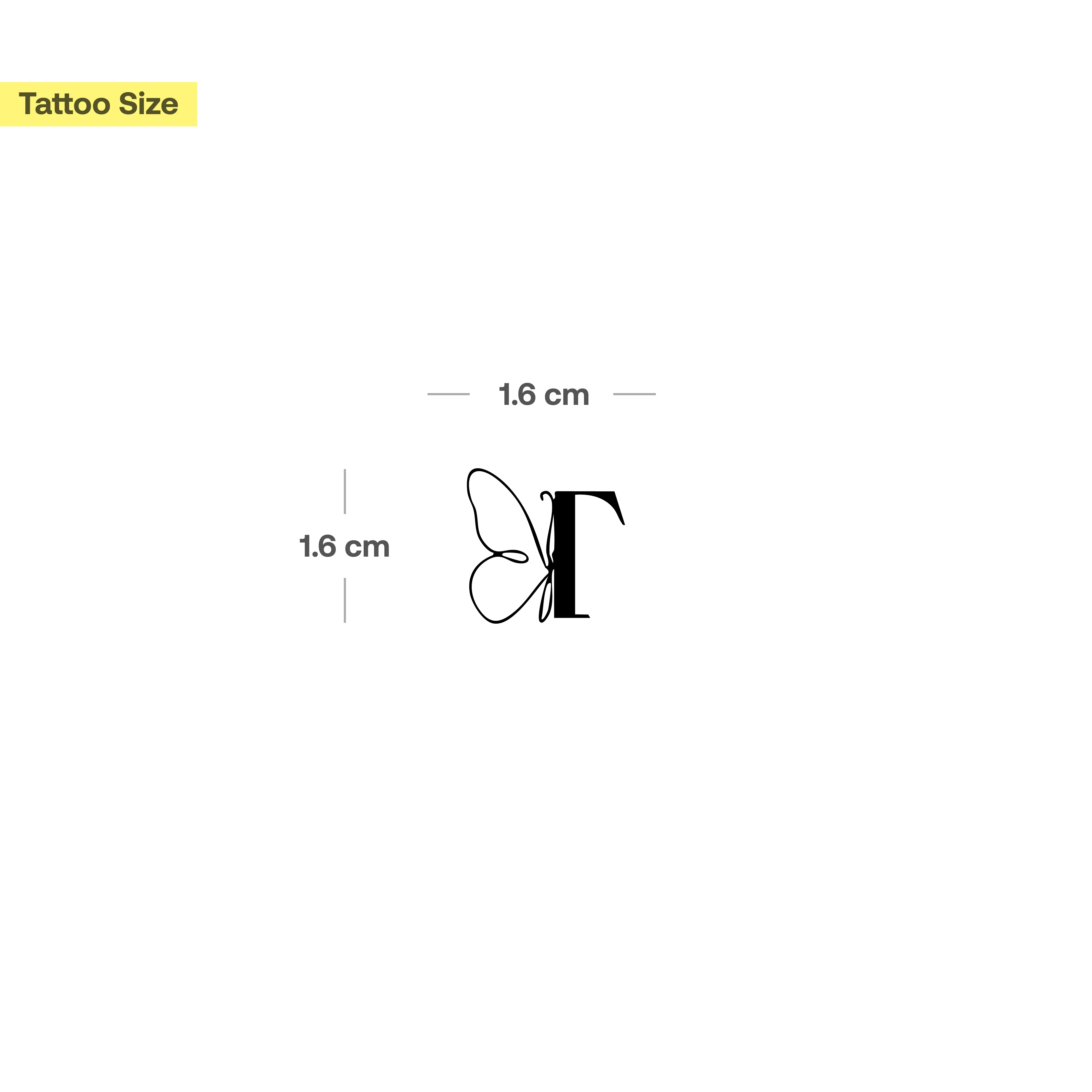 Tatouage papillon avec initiales (A-Z) - Image 60