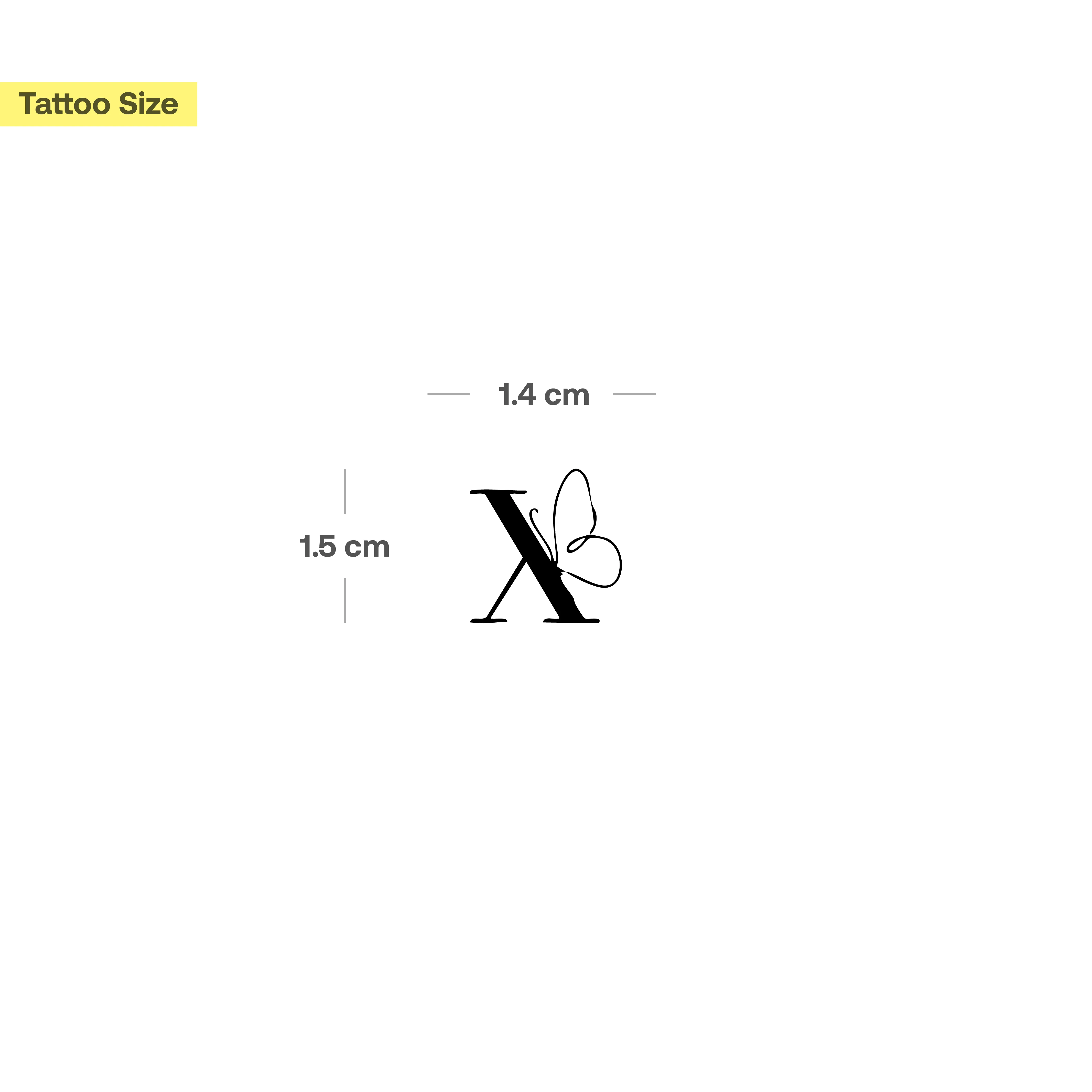 Tatouage papillon avec initiales (A-Z) - Image 72