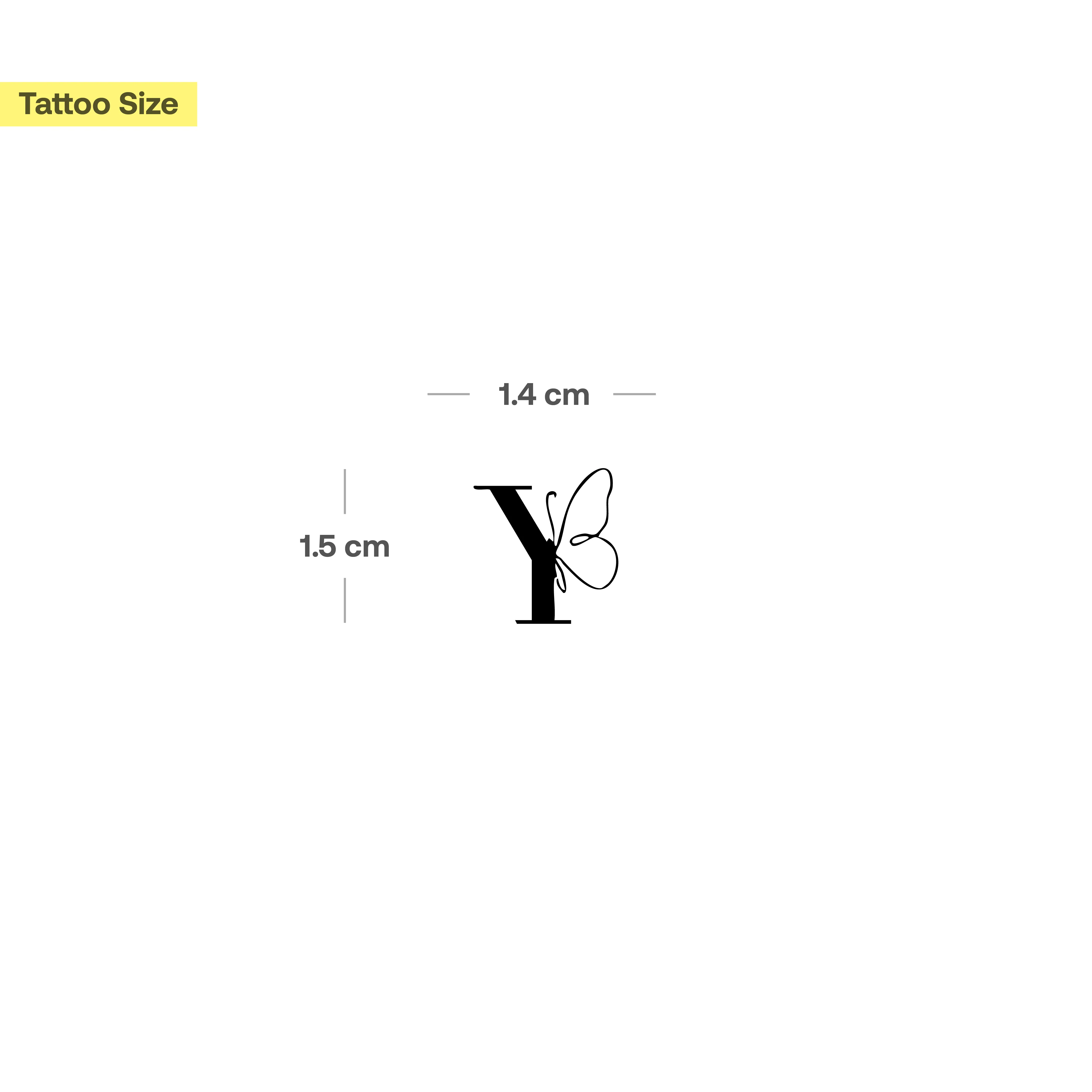 Tatouage papillon avec initiales (A-Z) - Image 75