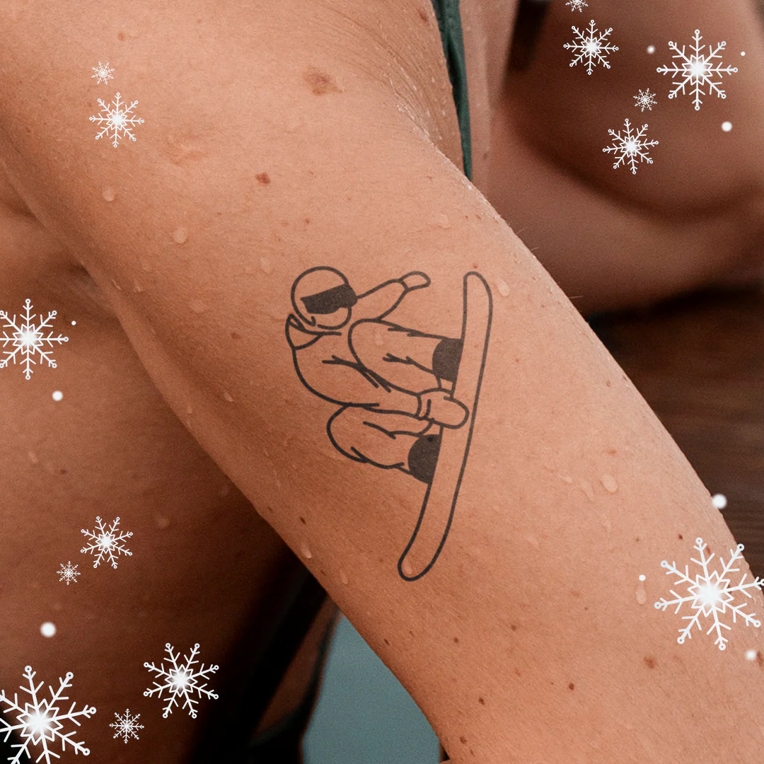 Tatouage de snowboardeur