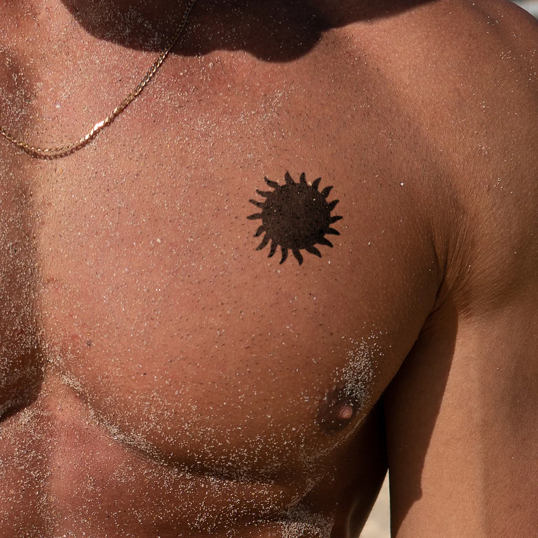 Soleil à remplissage noir