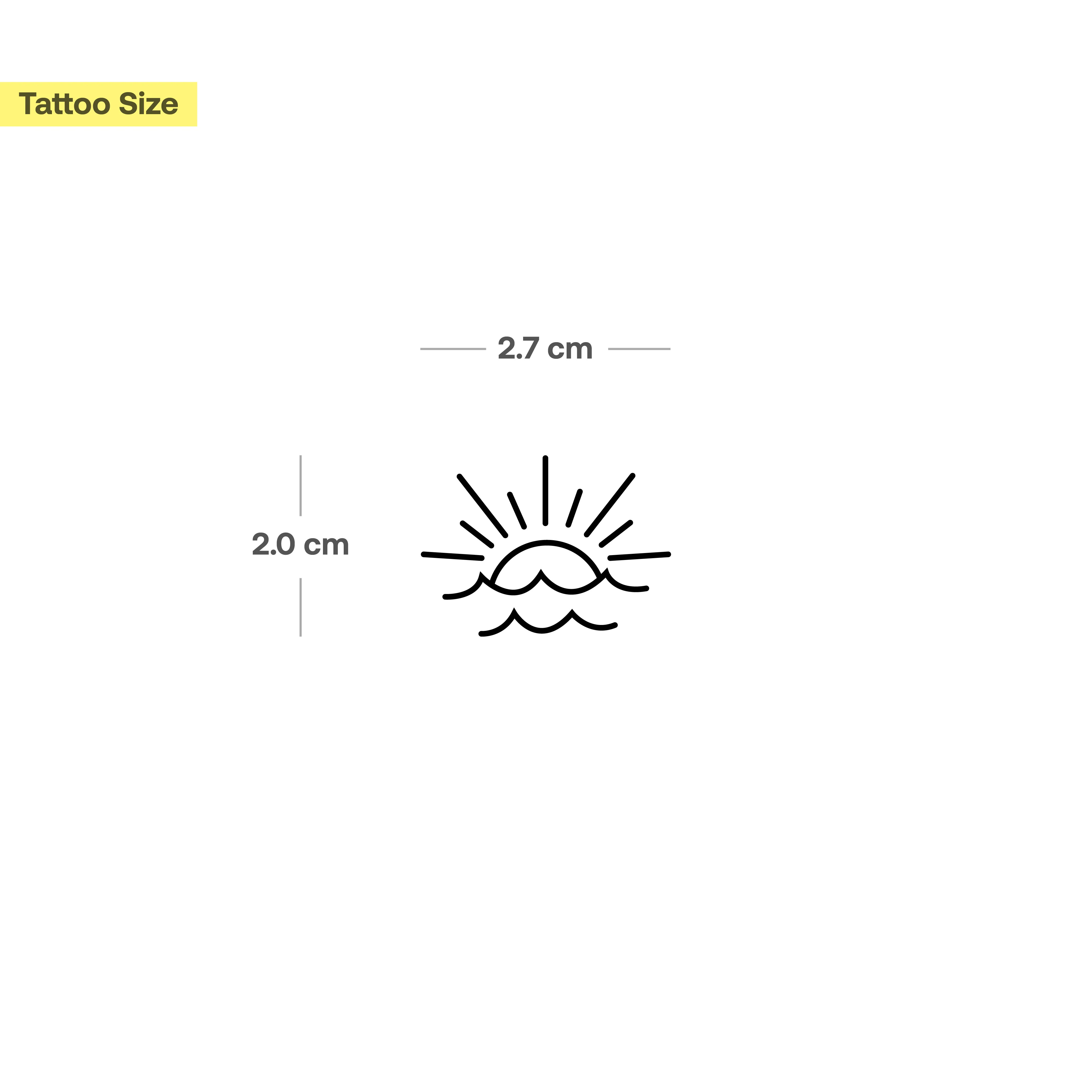 Tatouage soleil et vagues - Image 3