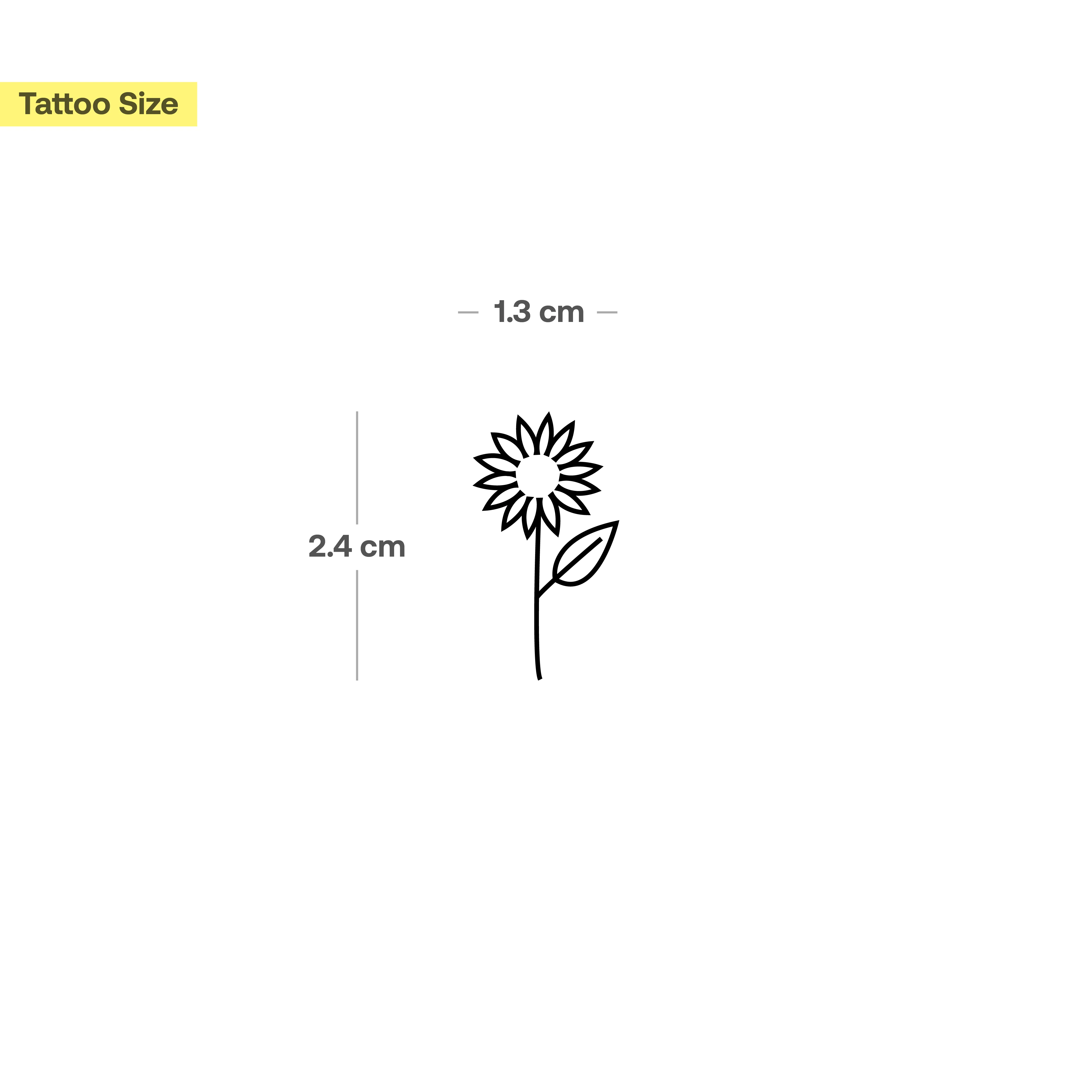 Tatouage simple de tournesol - Image 3