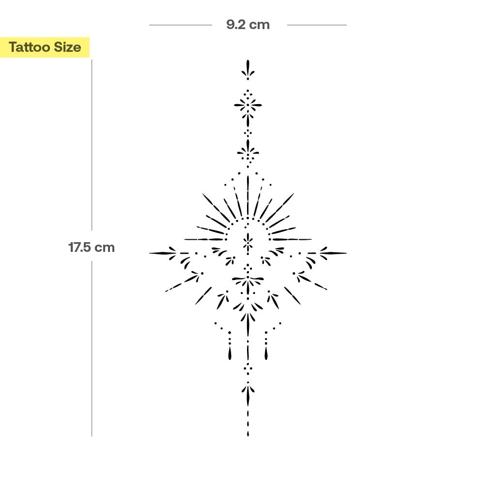 Tatouage ornemental rayons de soleil - Image 3