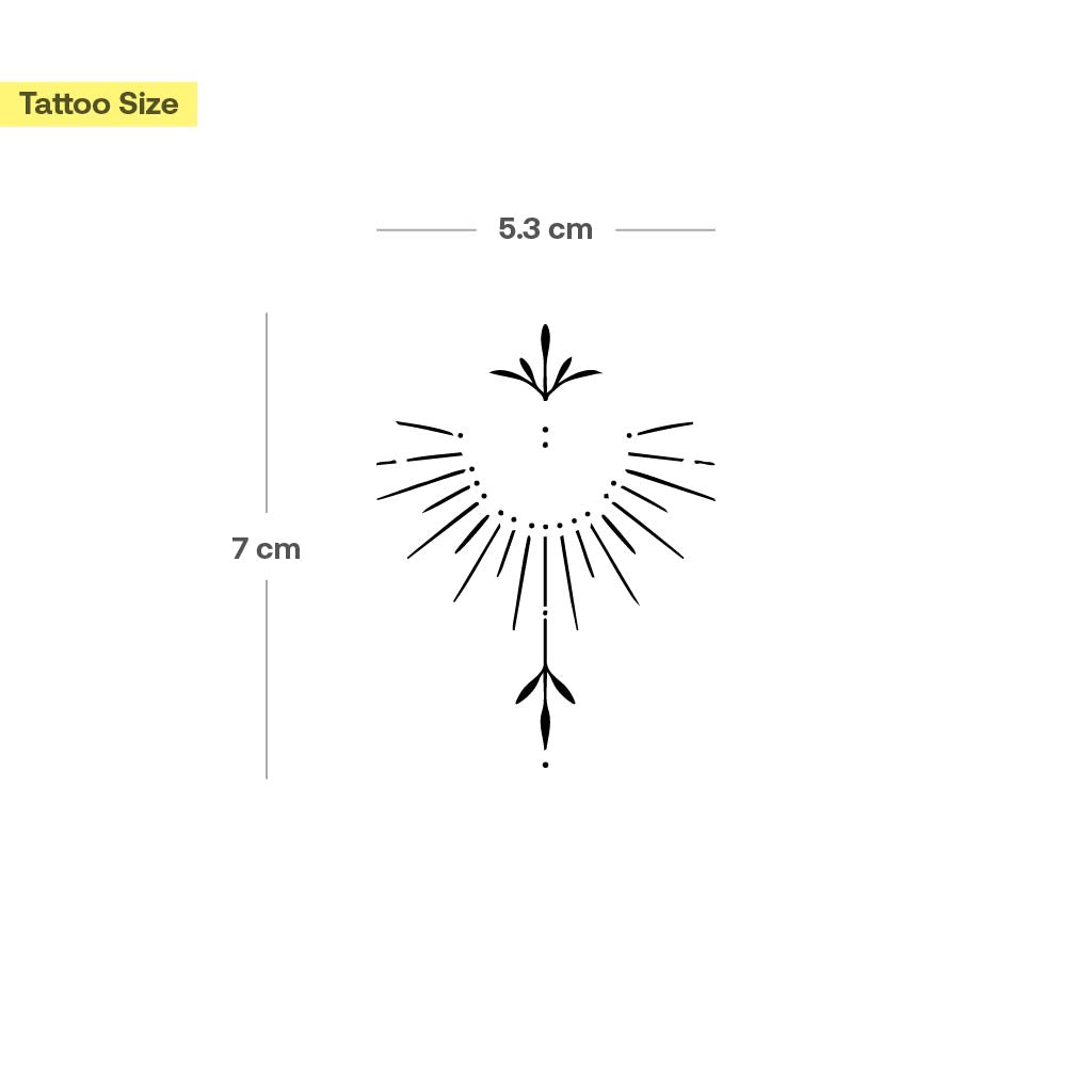 Tatouage rayons de soleil spirituels - Image 3