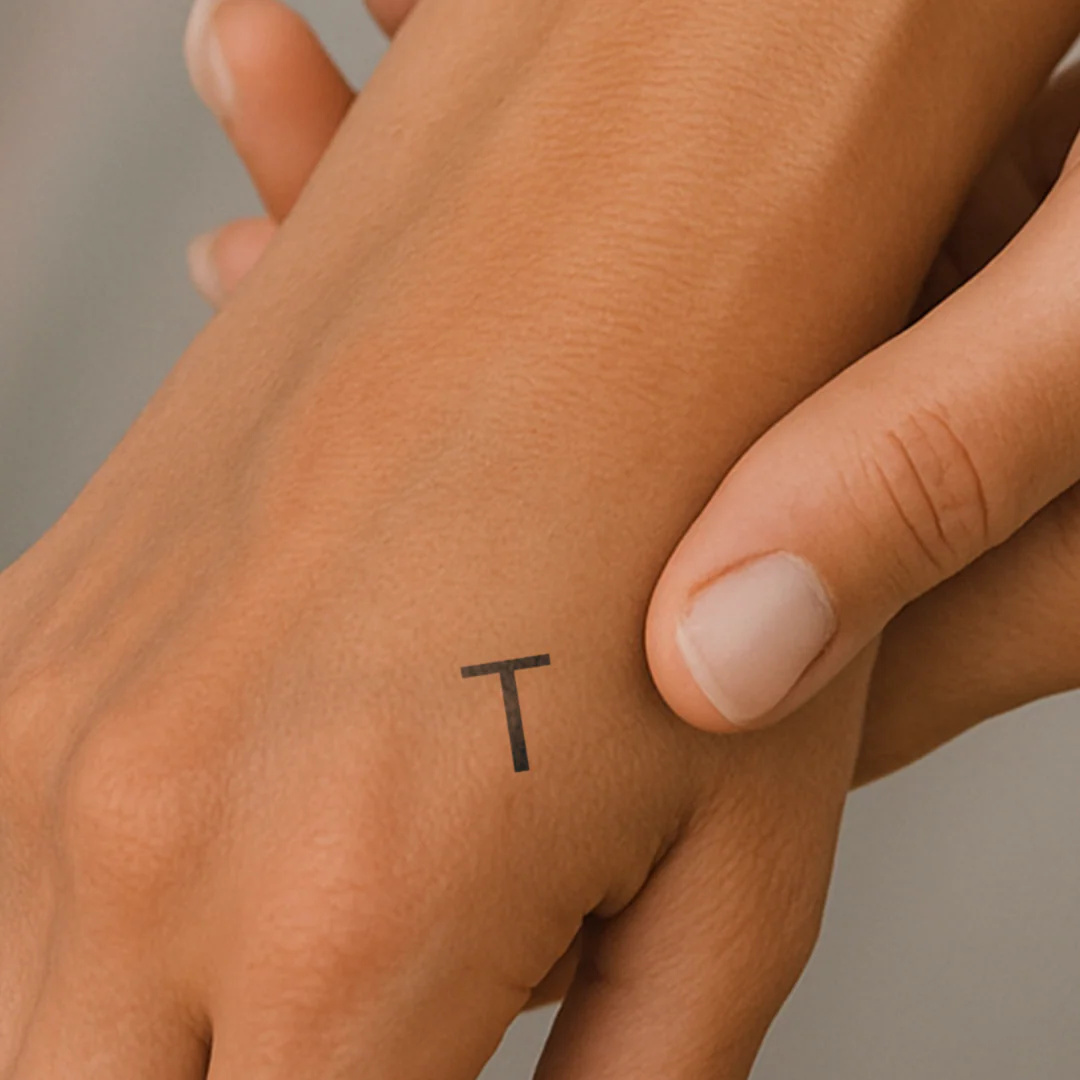 T - Tatouage de lettre majuscule - Image 3