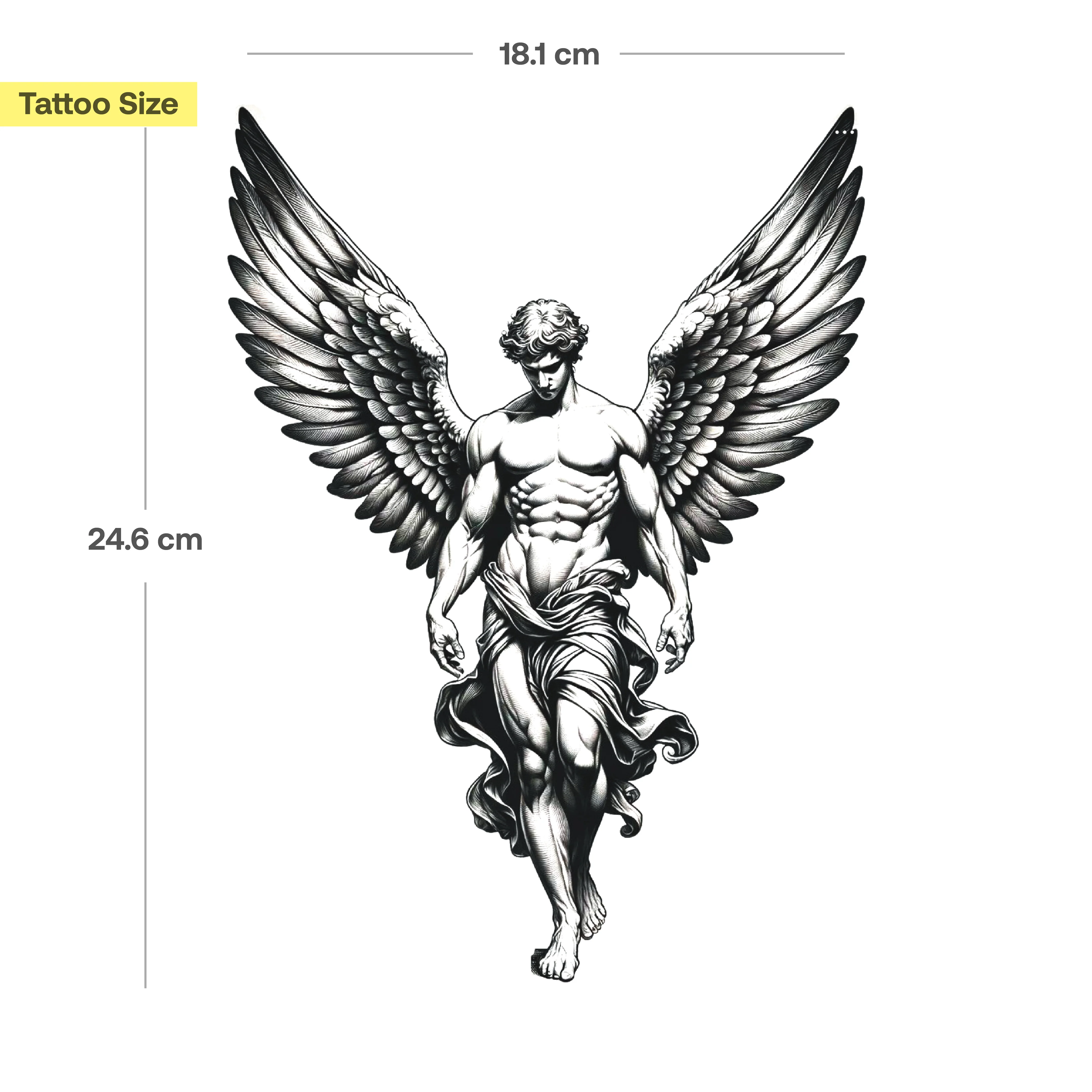 Tatouage Ange Gracieux - Image 3