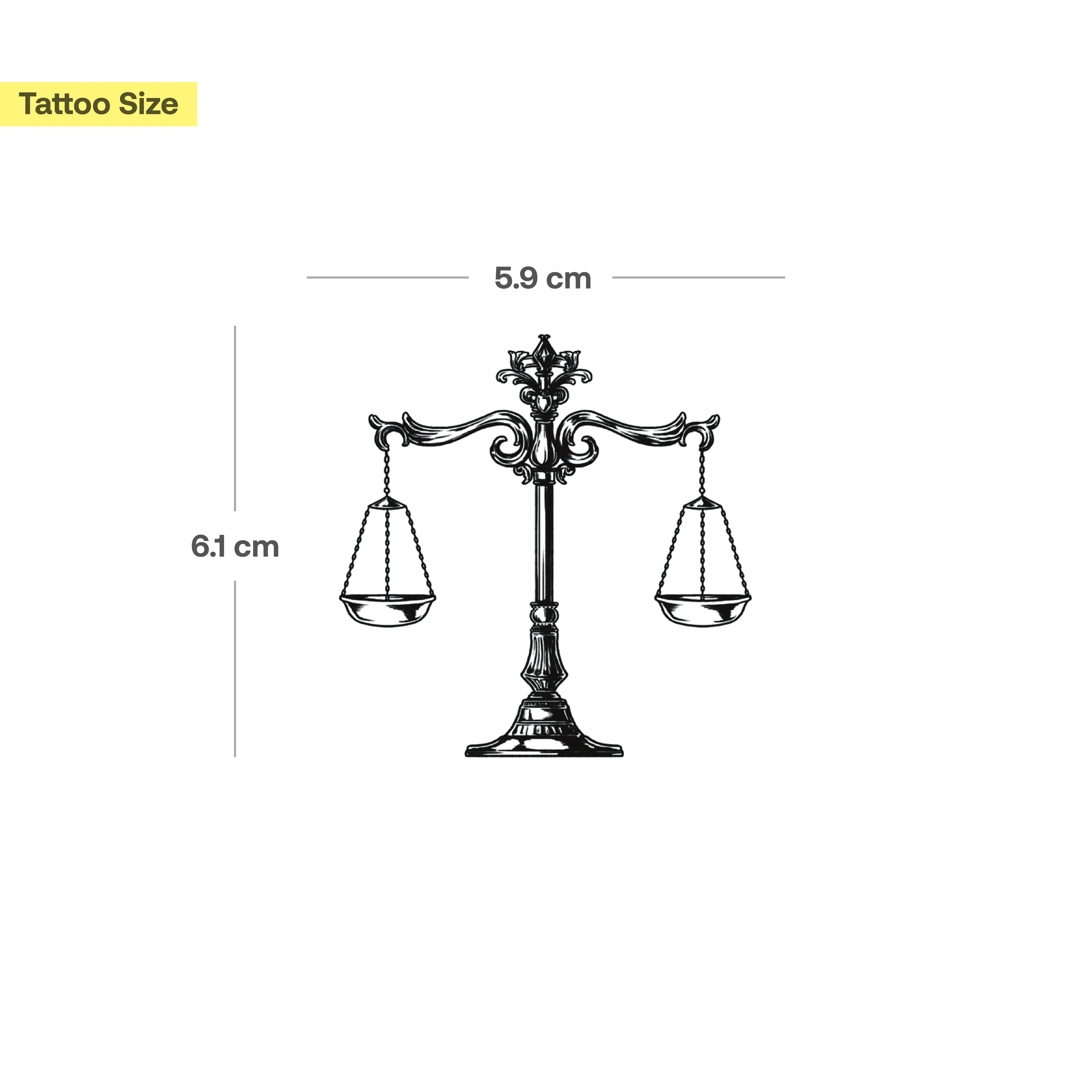 Tatouage Balance de la justice - Image 3