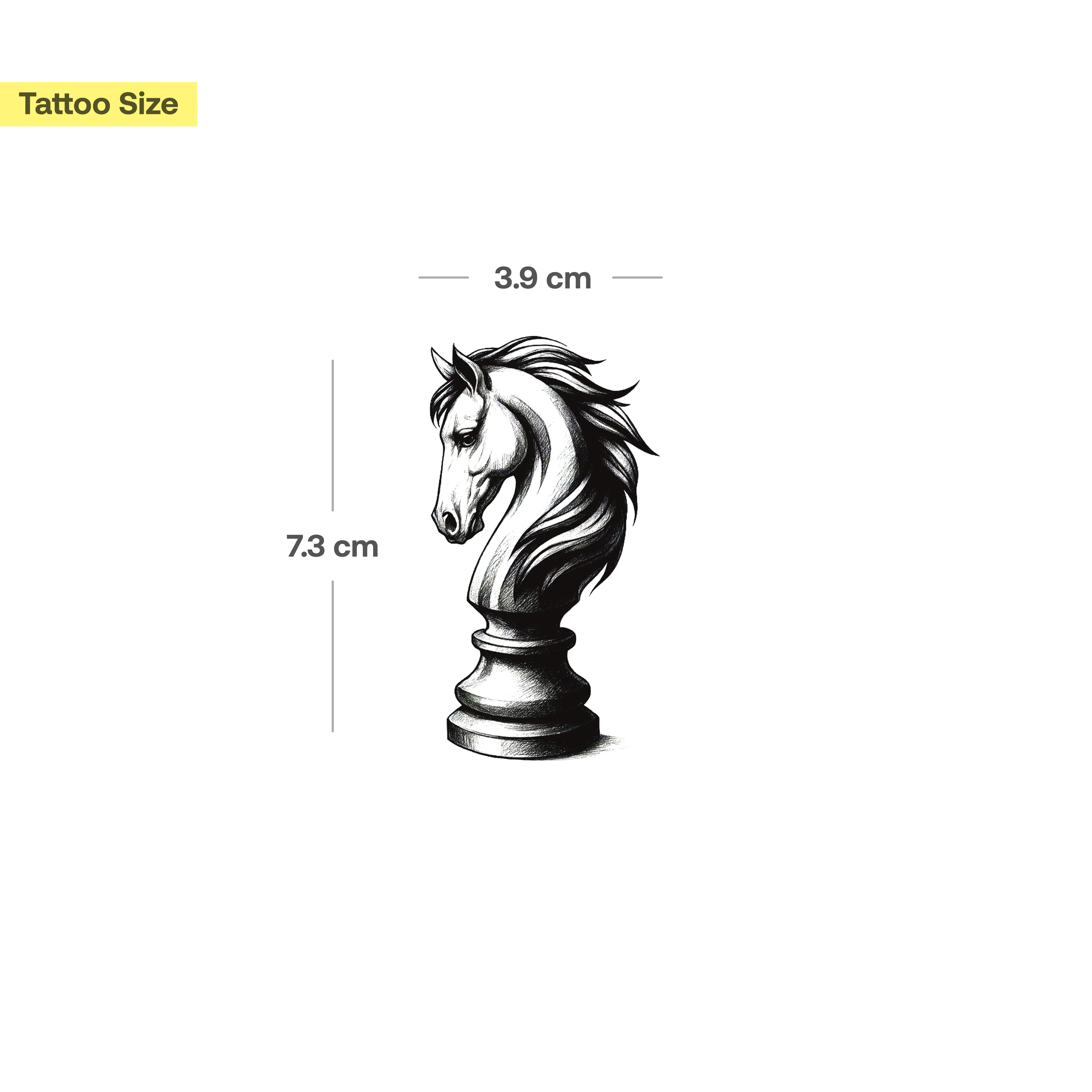 Tatouage Cavalier (Échecs) - Image 3
