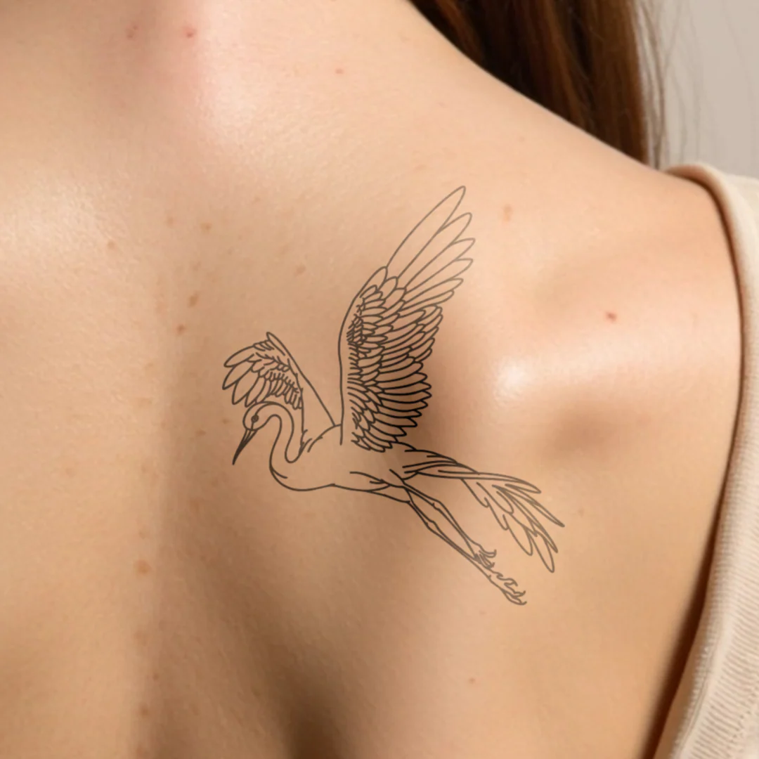 Tatouage de Cigogne
