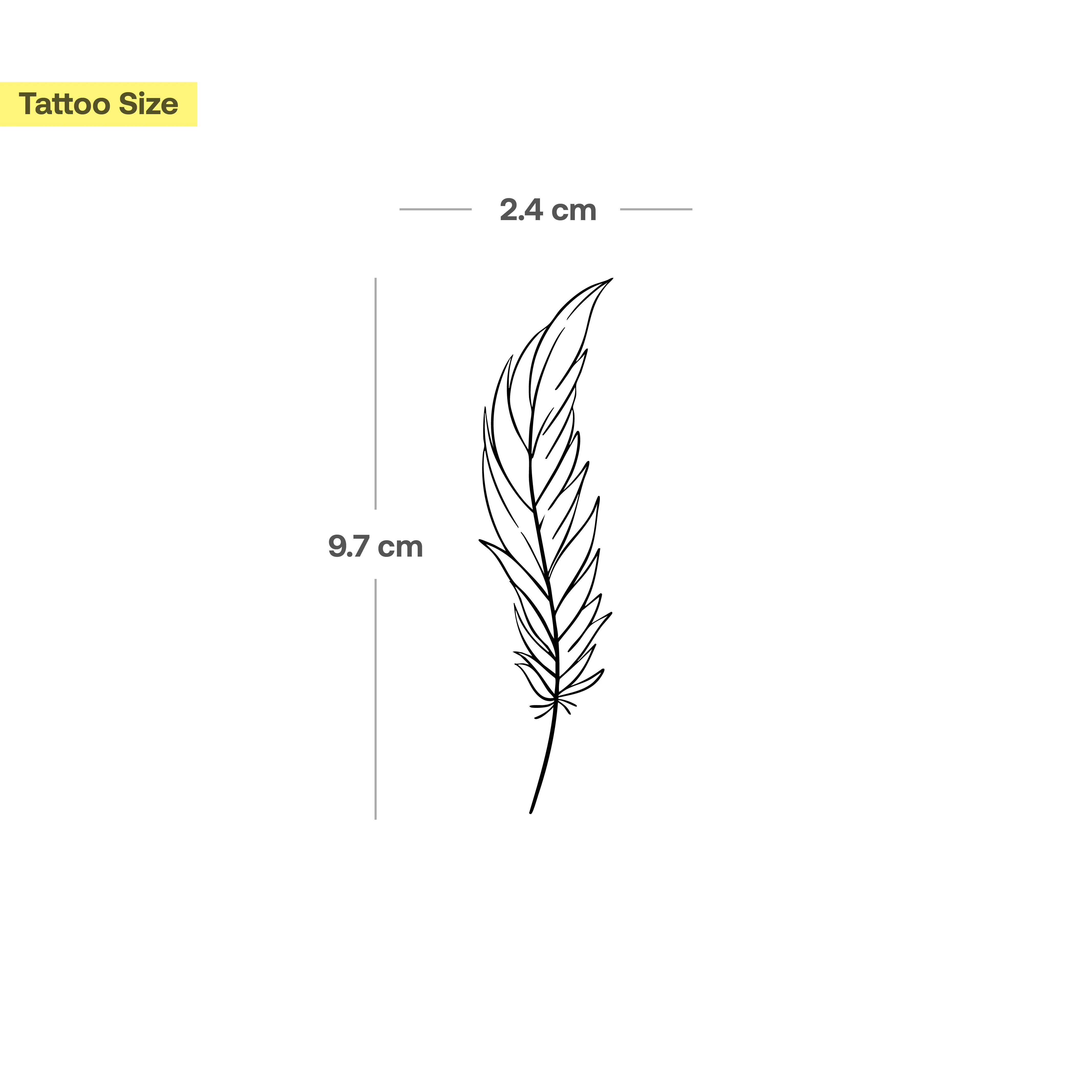 Tatouage de plume minimaliste - Image 3