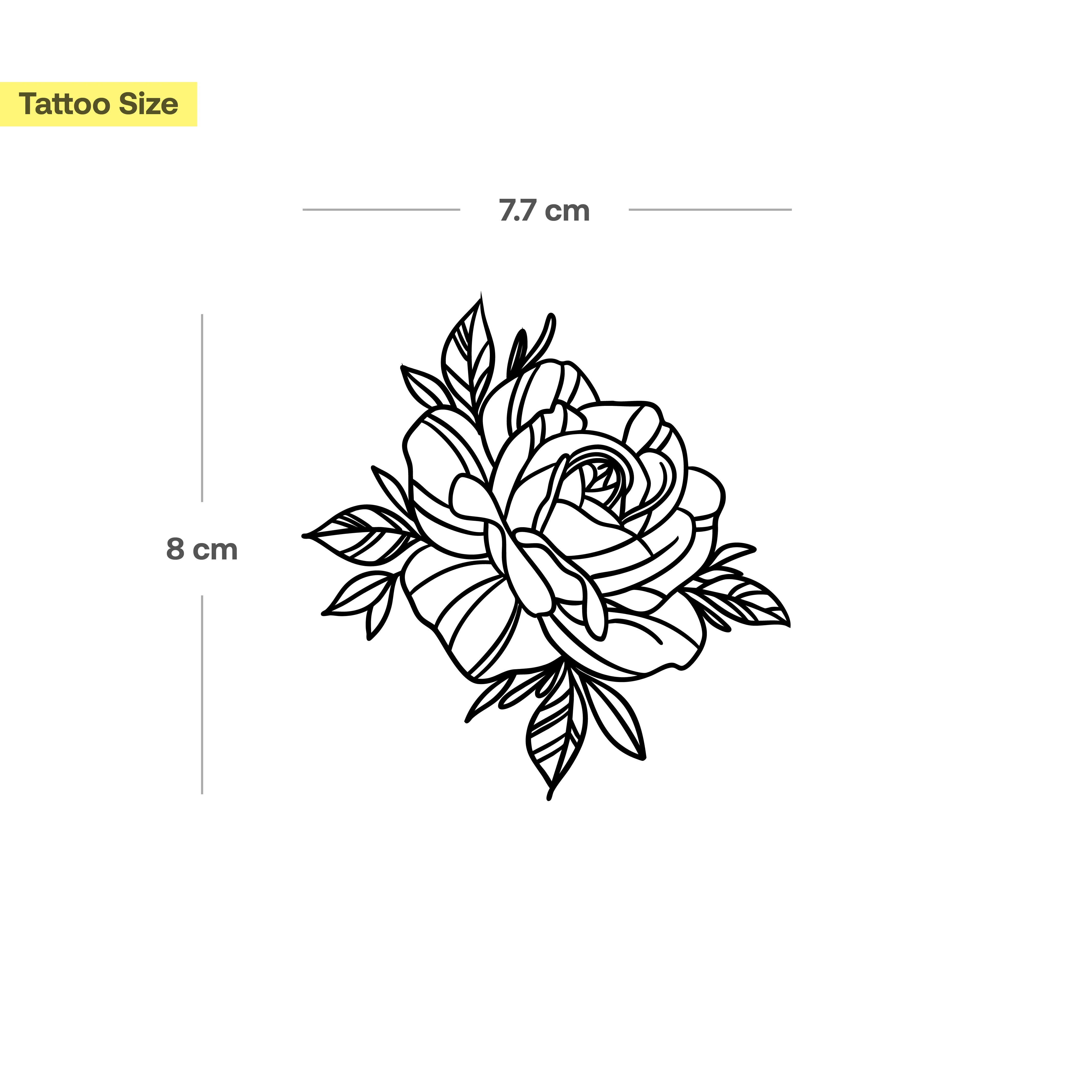 Tatouage Grande Fleur de Rose - Image 3