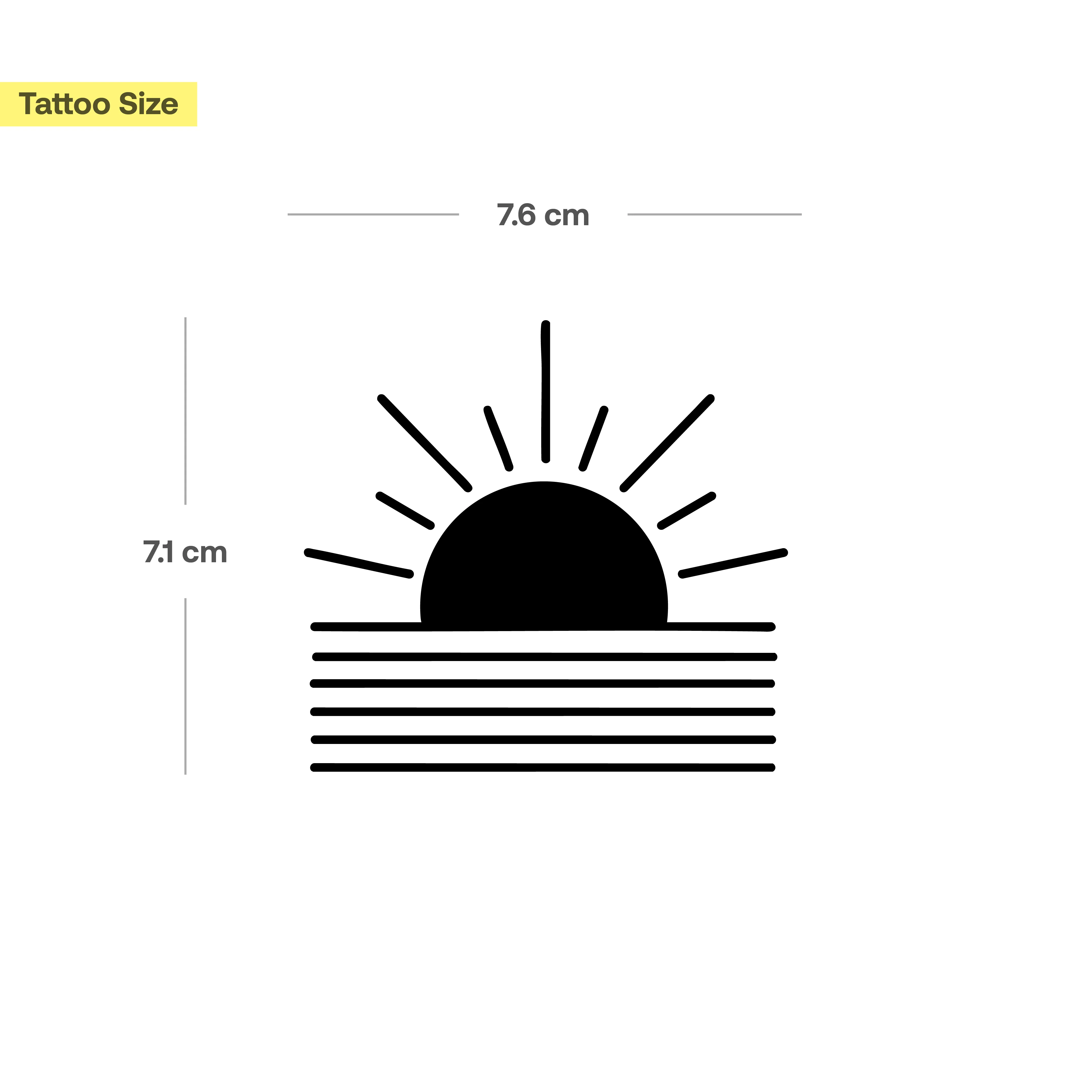 Tatouage Lever de Soleil Géométrique - Image 3
