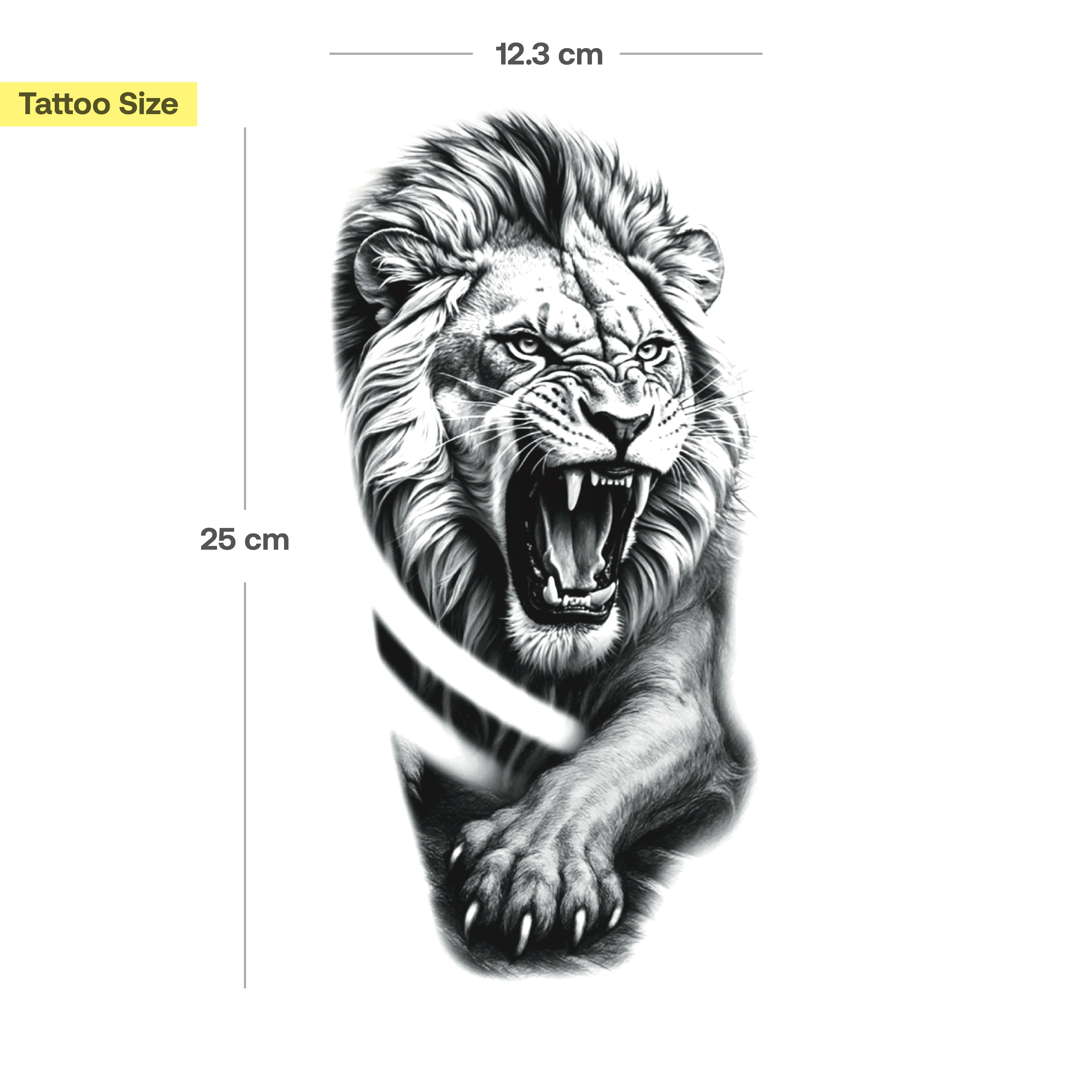 Tatouage Lion Sauvage - Image 3