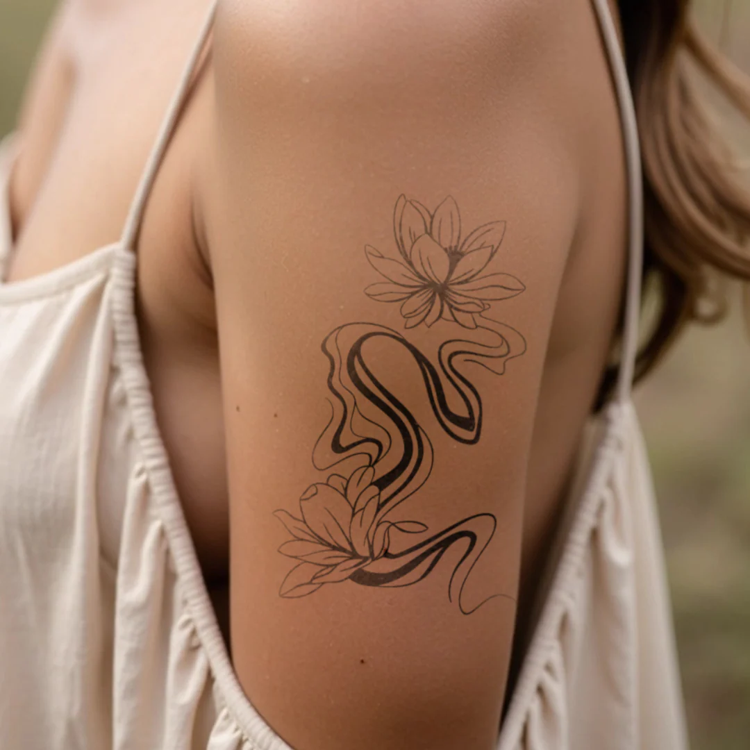 Tatouage Lotus Liquéfié