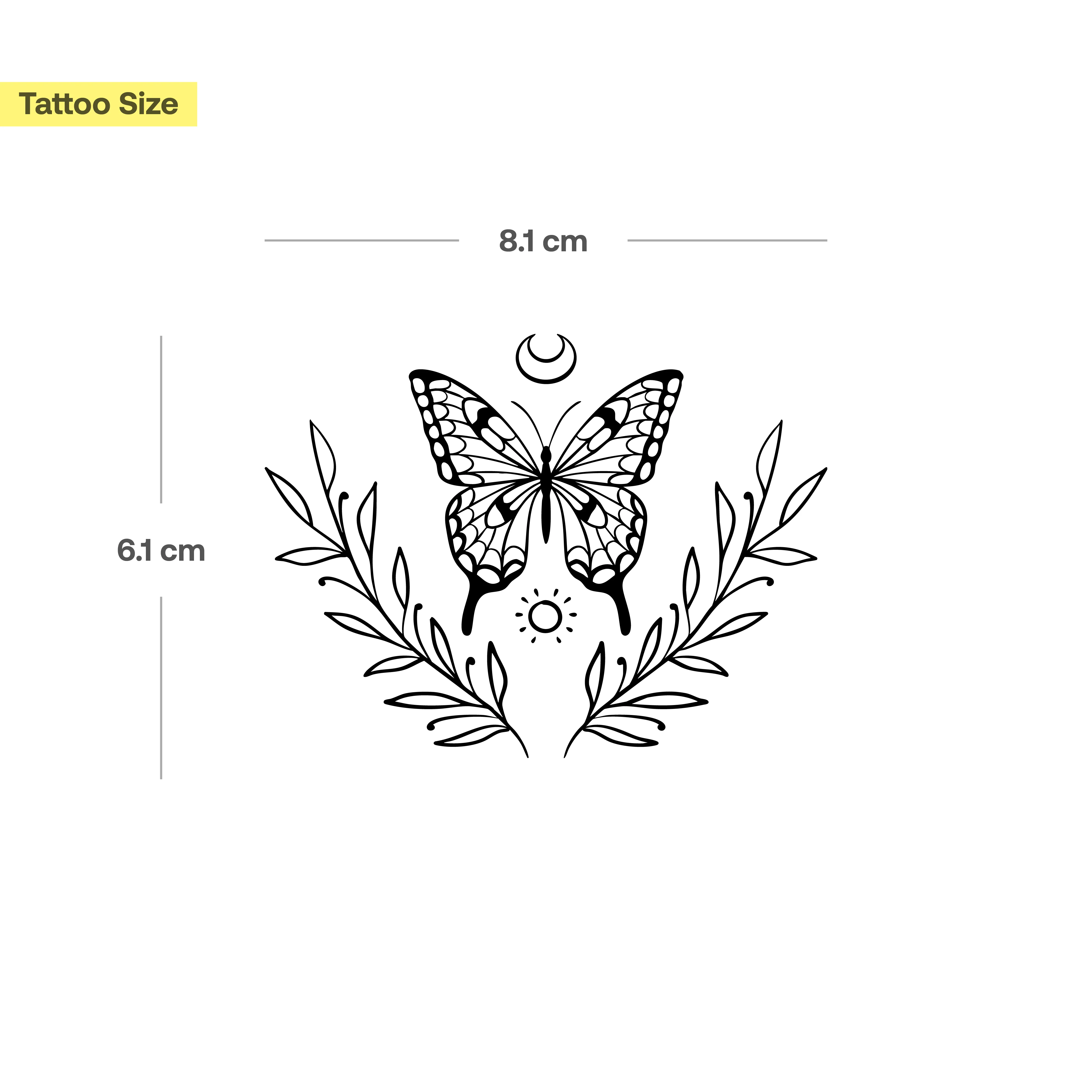 Tatouage Papillon dans une Couronne de Laurier - Image 3
