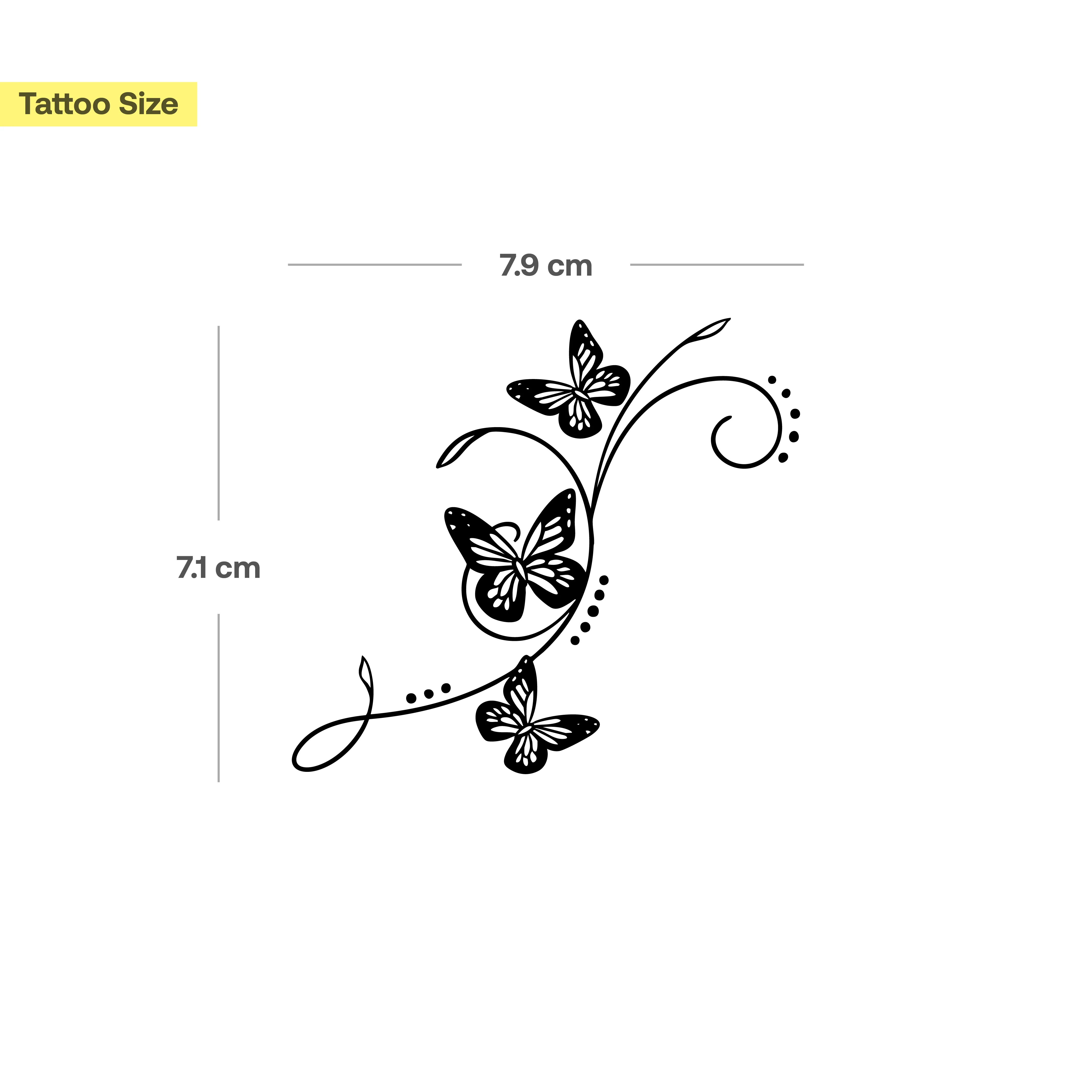 Tatouage Vigne de Papillon - Image 3