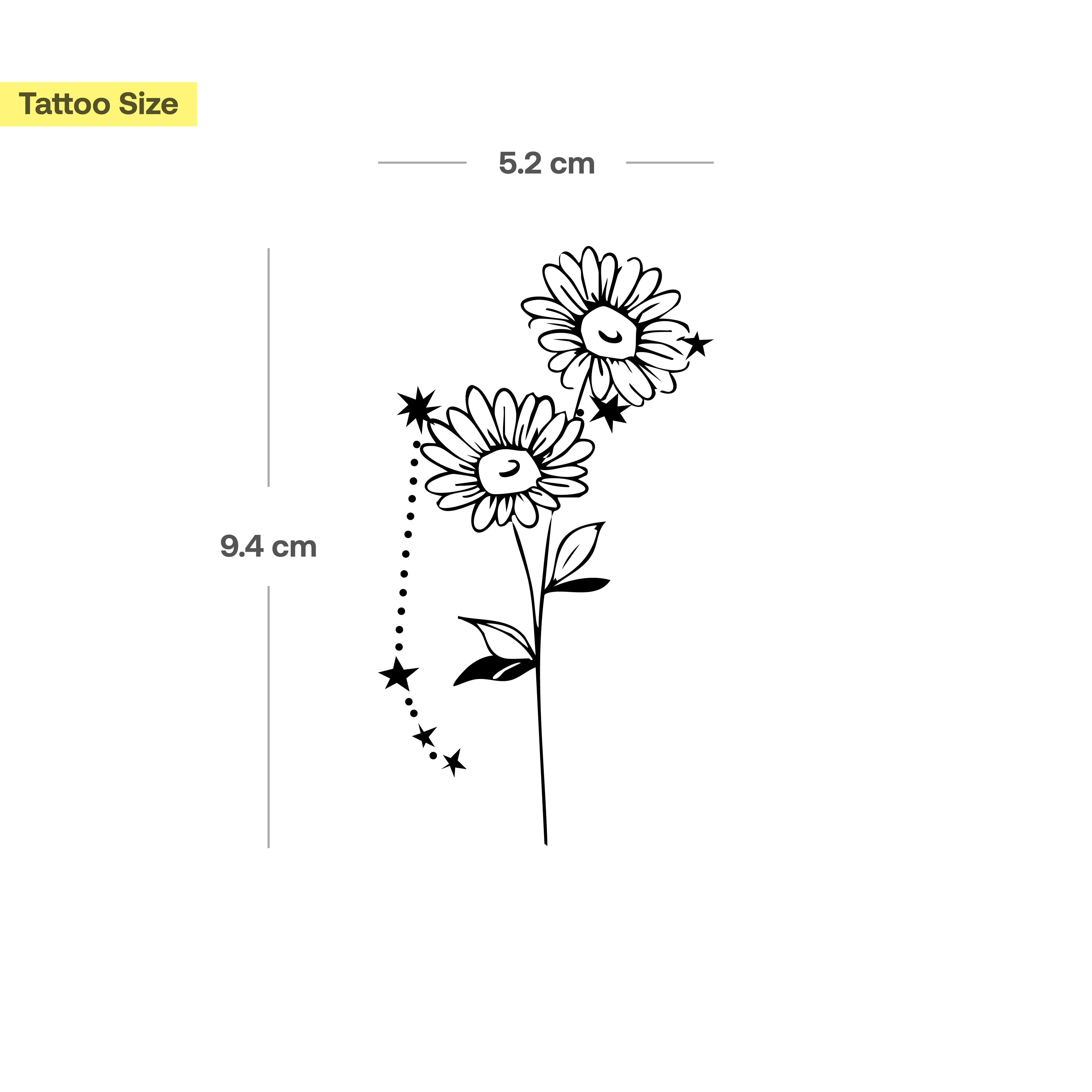 Tatouages Combinaison de Fleurs de Naissance et de Signes Astrologiques - Image 16