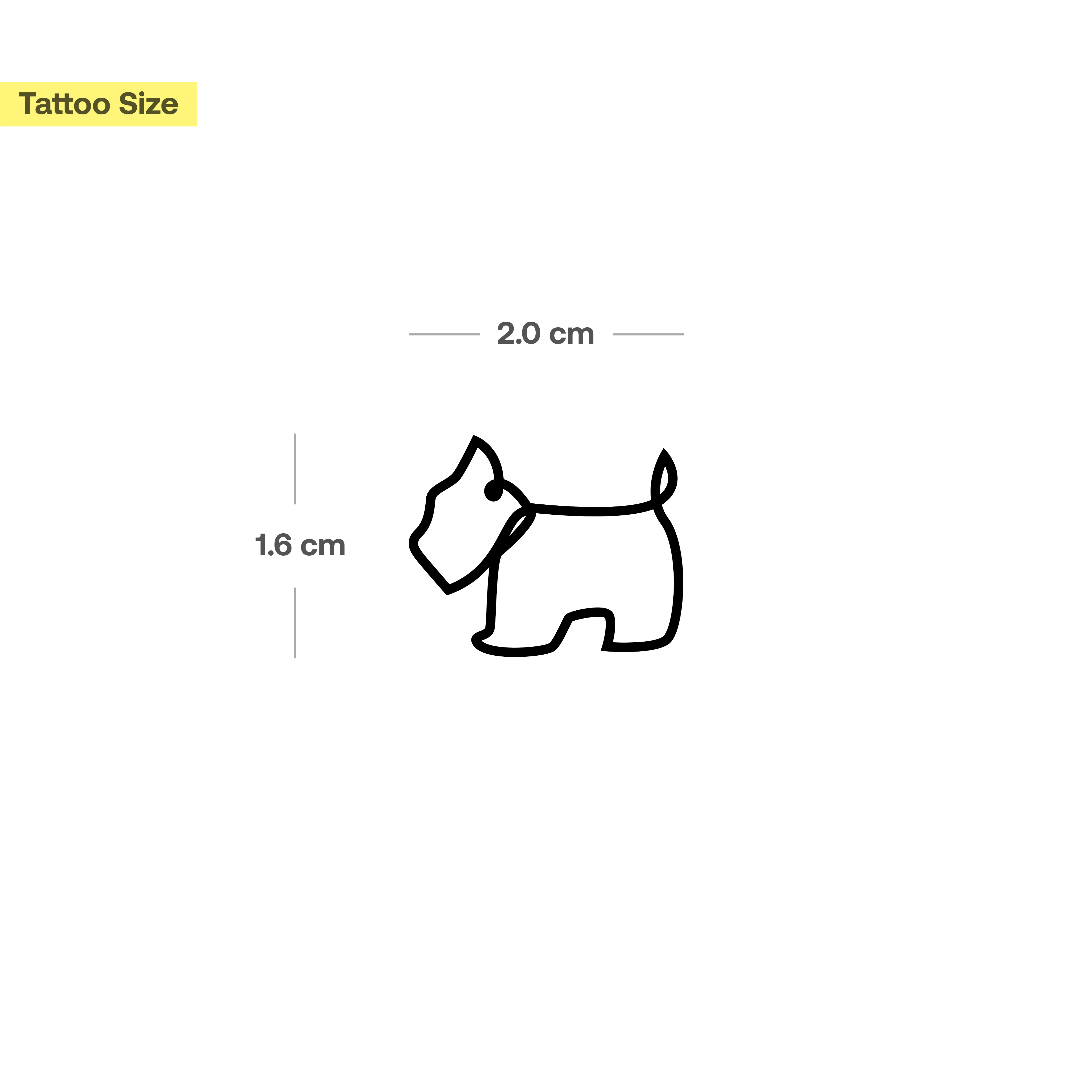 Tatouage de silhouette de terrier - Image 3