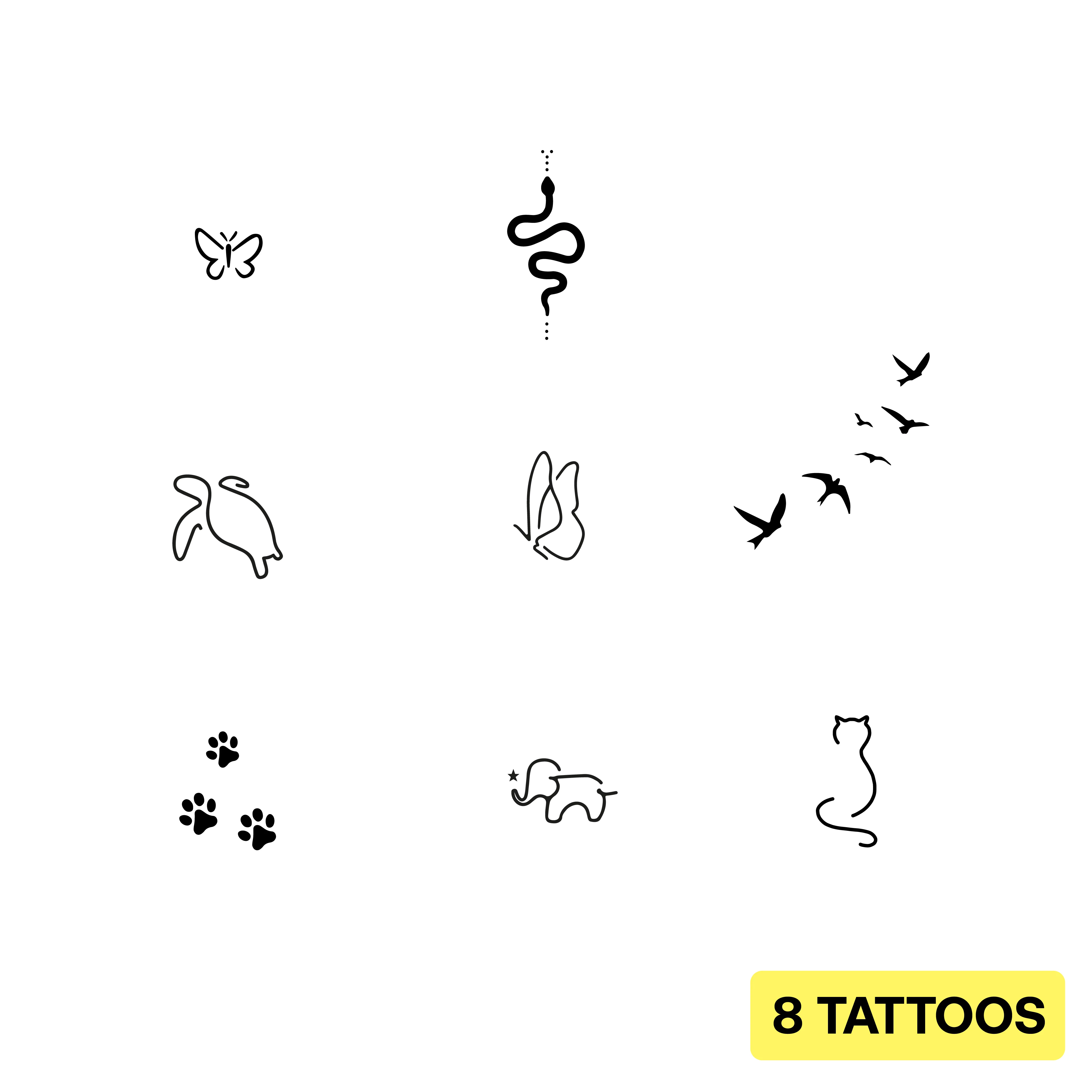 Lot de tatouages d'animaux - Image 3