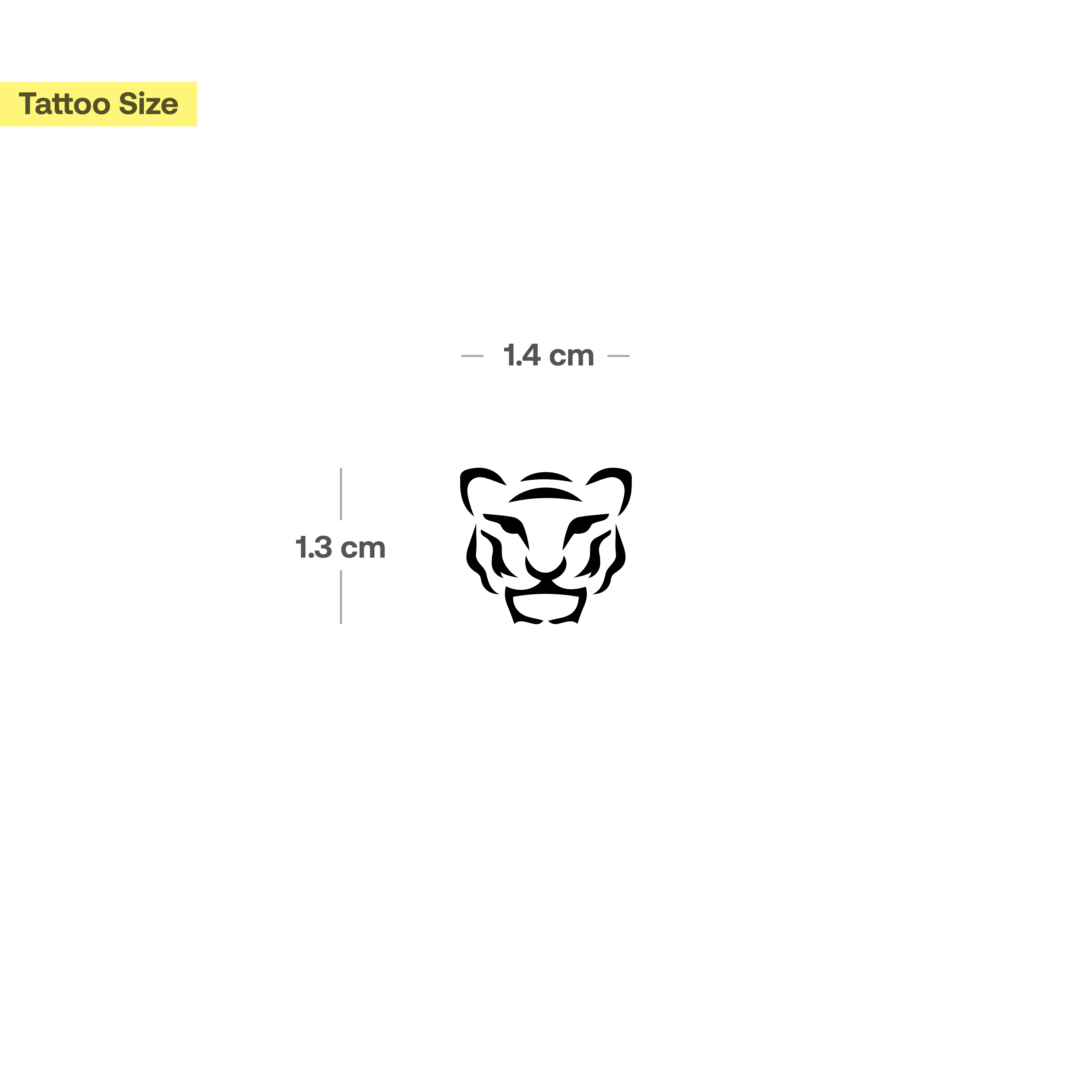 Petit tatouage tête de tigre - Image 3