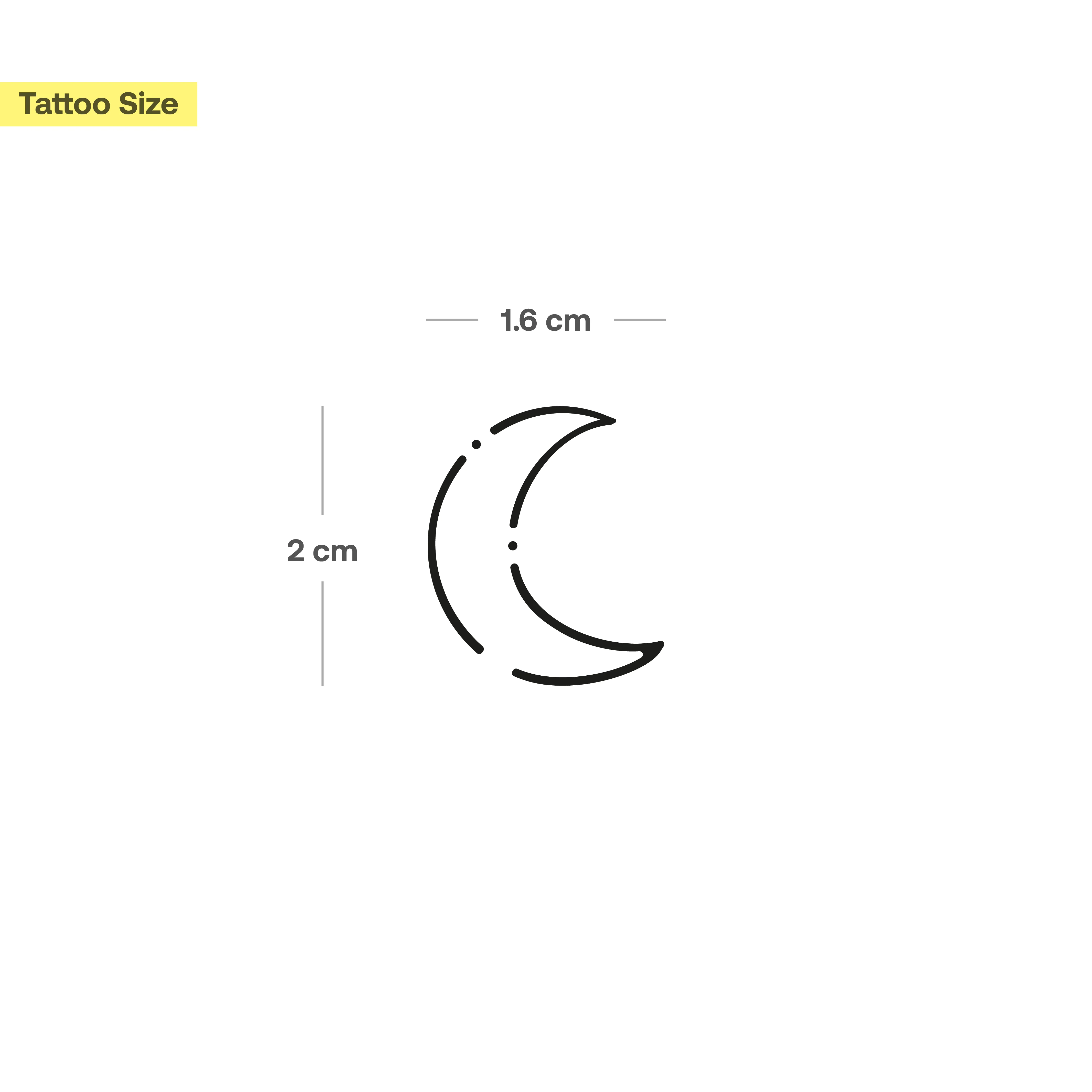 Le tatouage de lune avec des points - Image 3