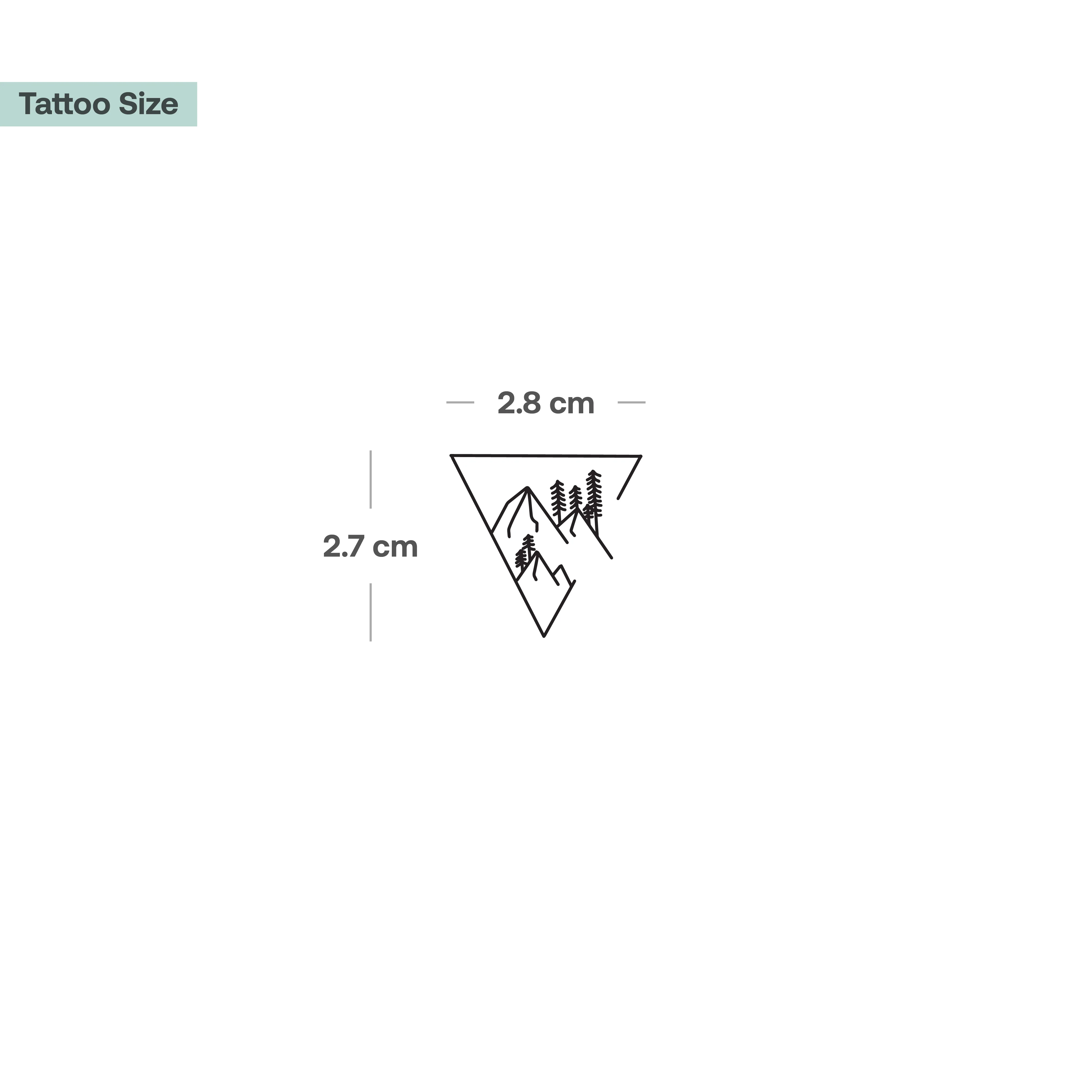 Tatouage de triangle et montagnes - Image 3
