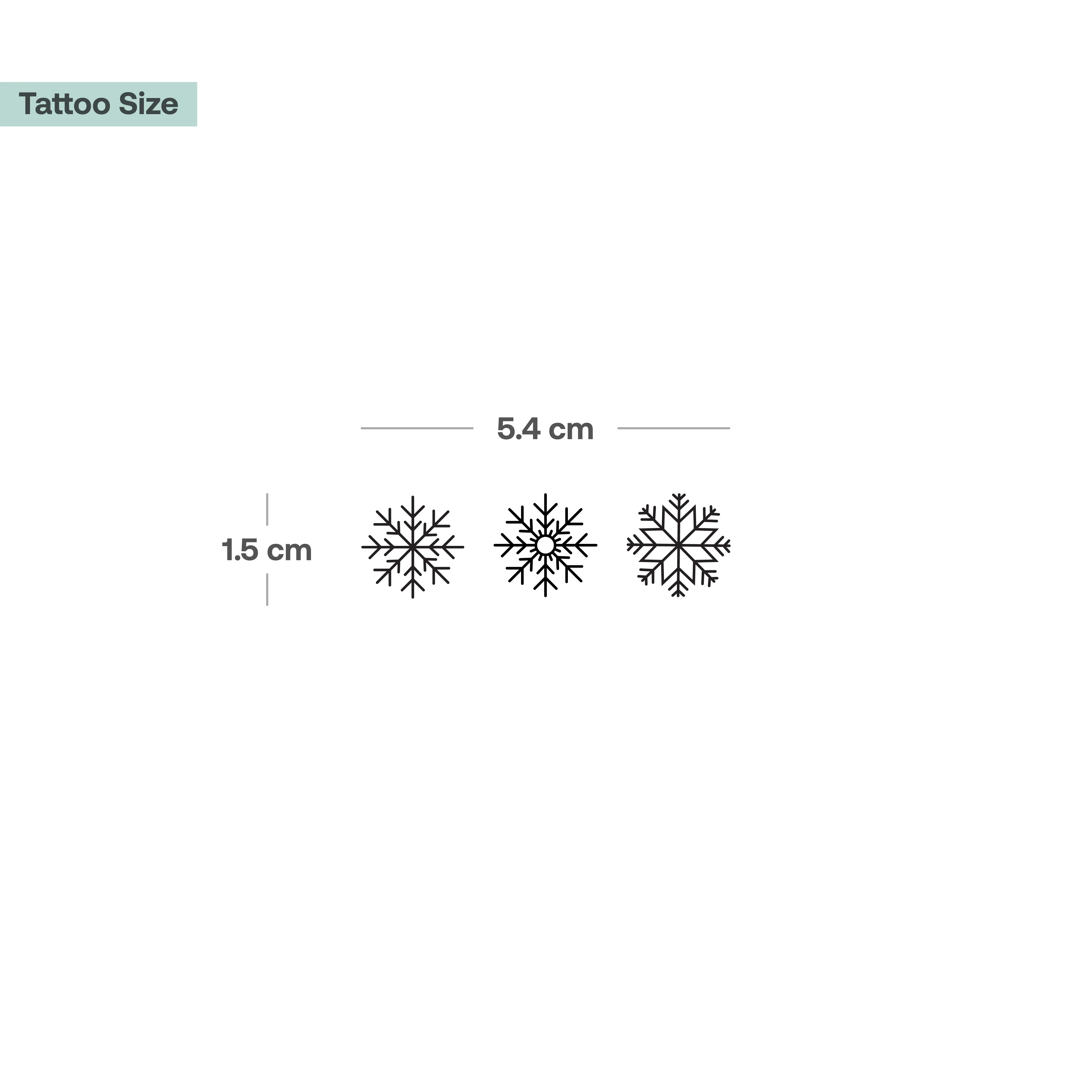 Tatouage de trois flocons de neige - Image 3