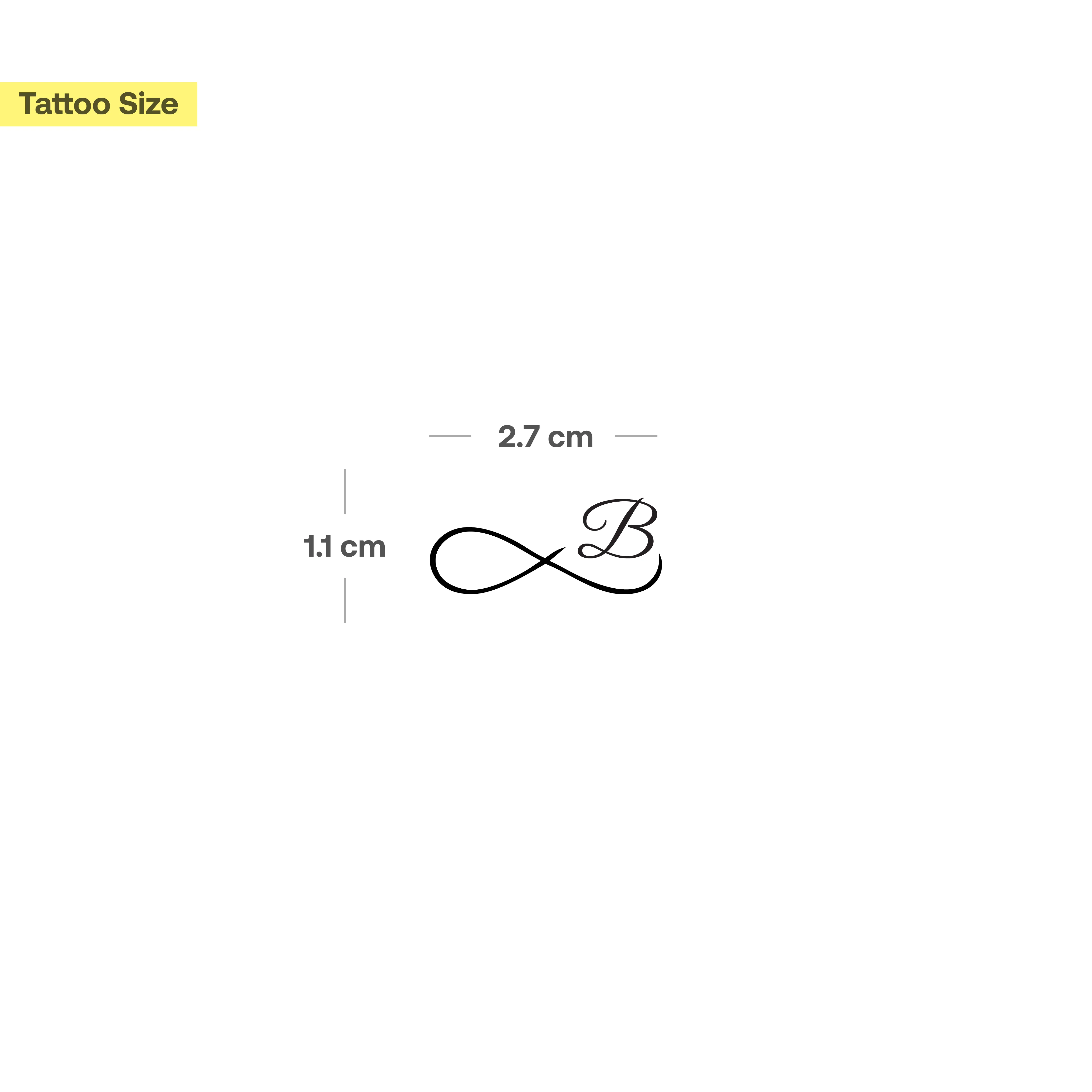 Tatouage infini avec initiales (A-Z) - Image 6