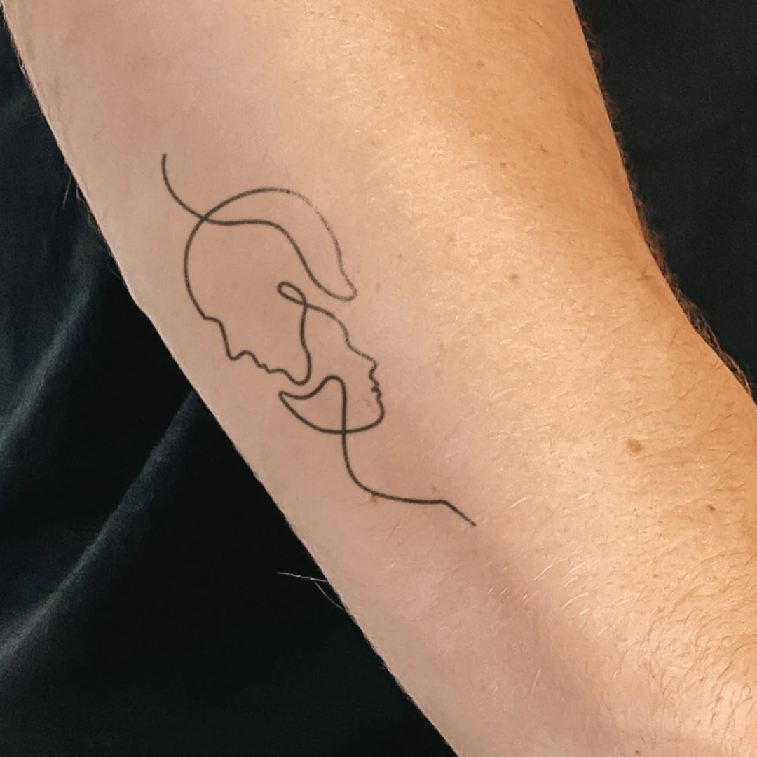 Visages fait en One Line