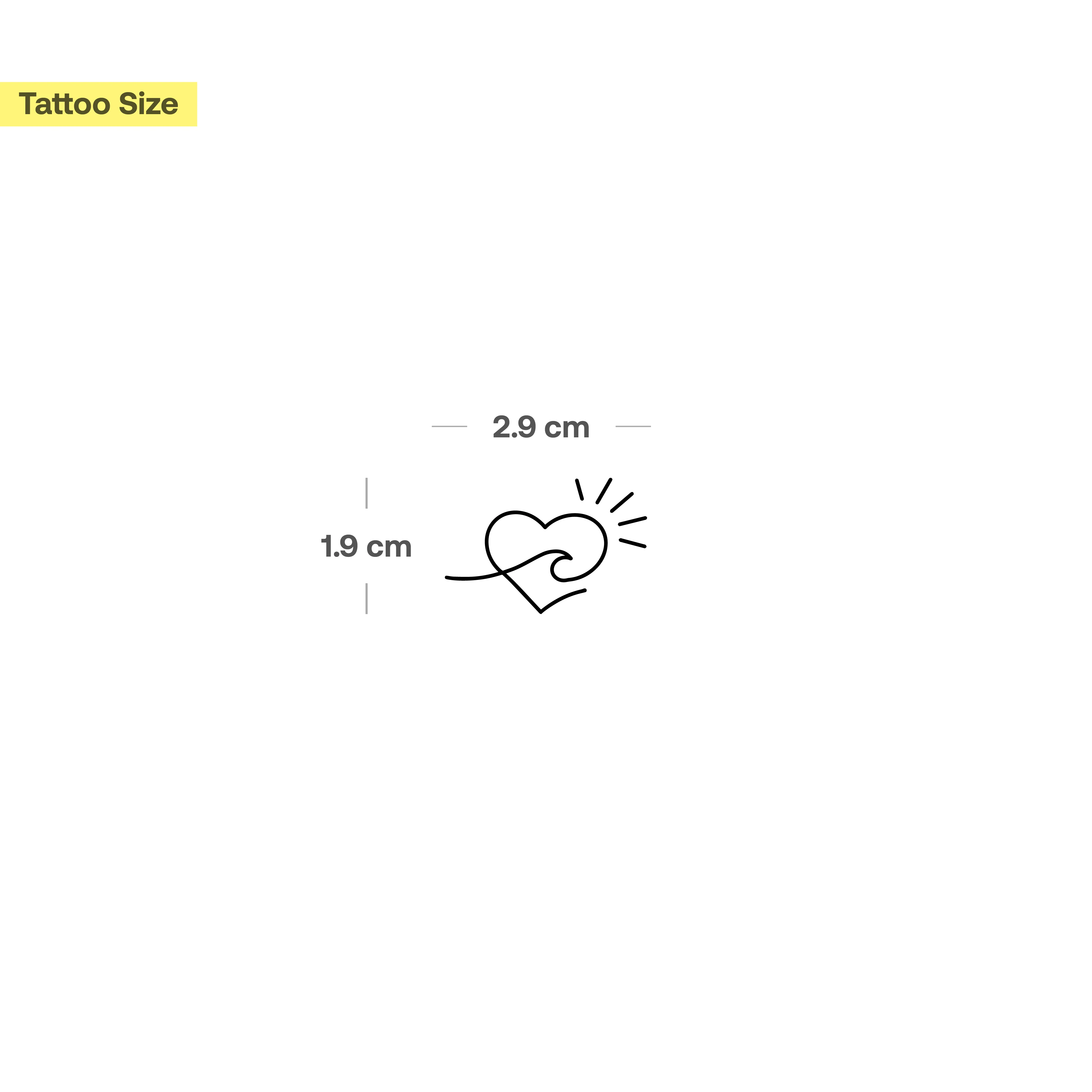 Welle Sonne Herz Tattoo - Image 3